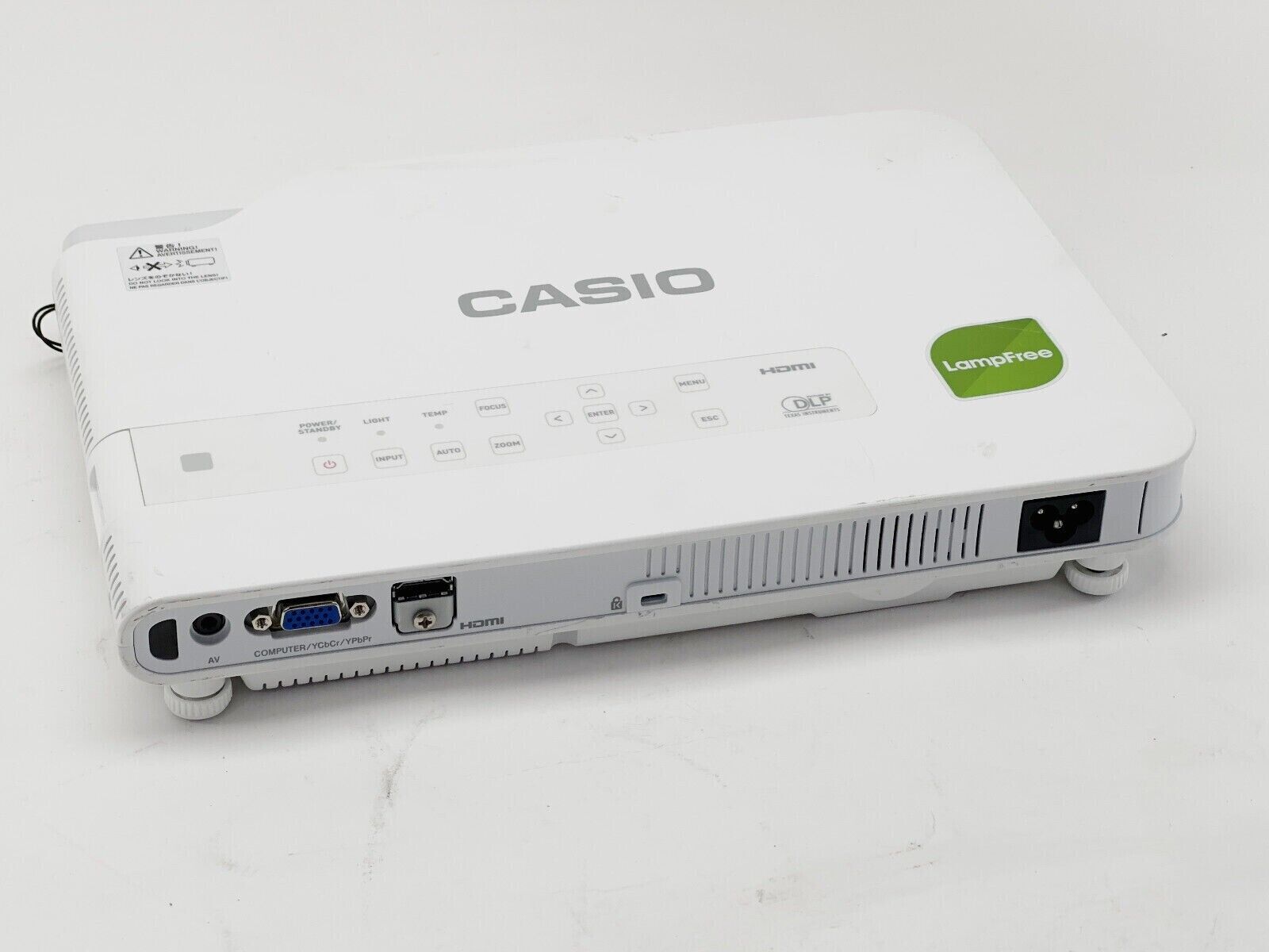 Casio XJ-A142 2500lm DLP XGA Slim Desktop Projector - Sleek White Design