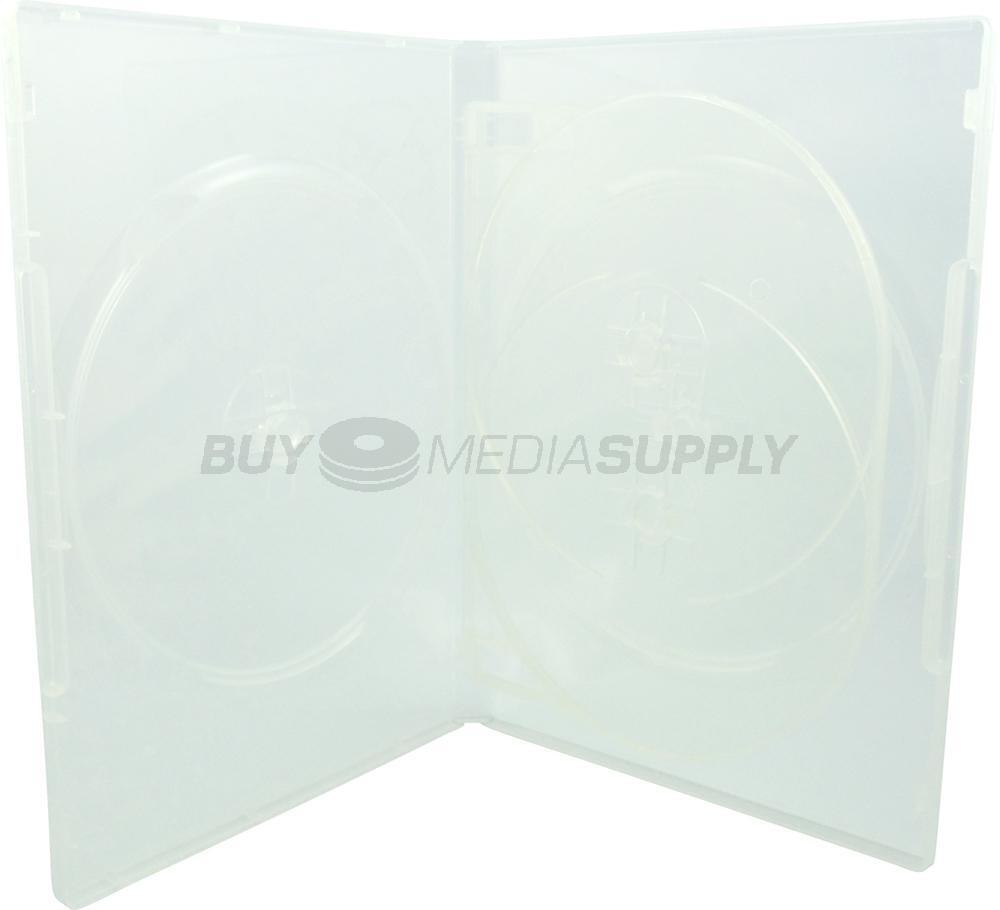 14mm Standard Clear Quad 4 Discs DVD Case Lot
