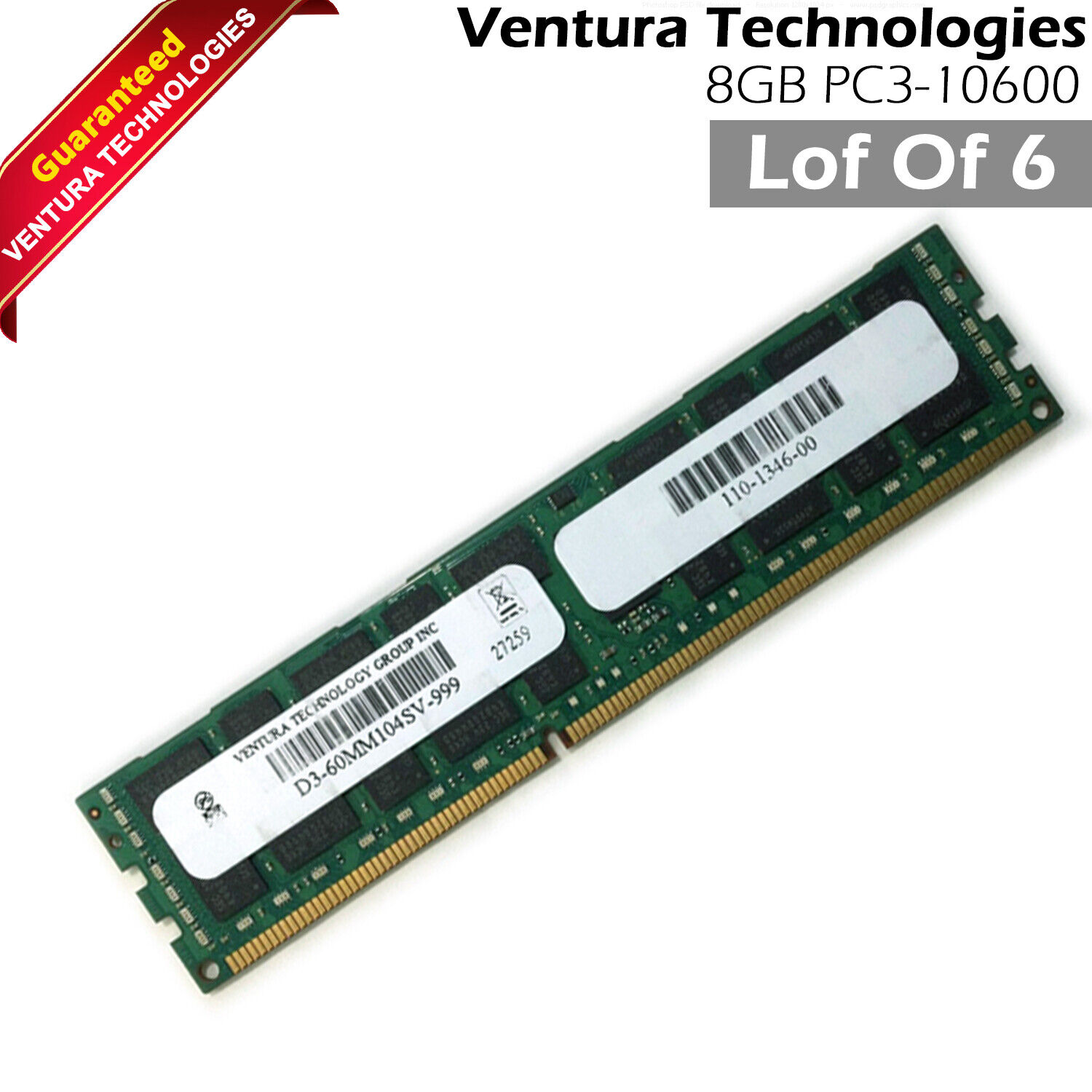 Lot 6 Genuine Ventura D3-60MM104SV-999 6X8GB DDR3-1333 ECC 2Rx4 110-1346-00 RAM
