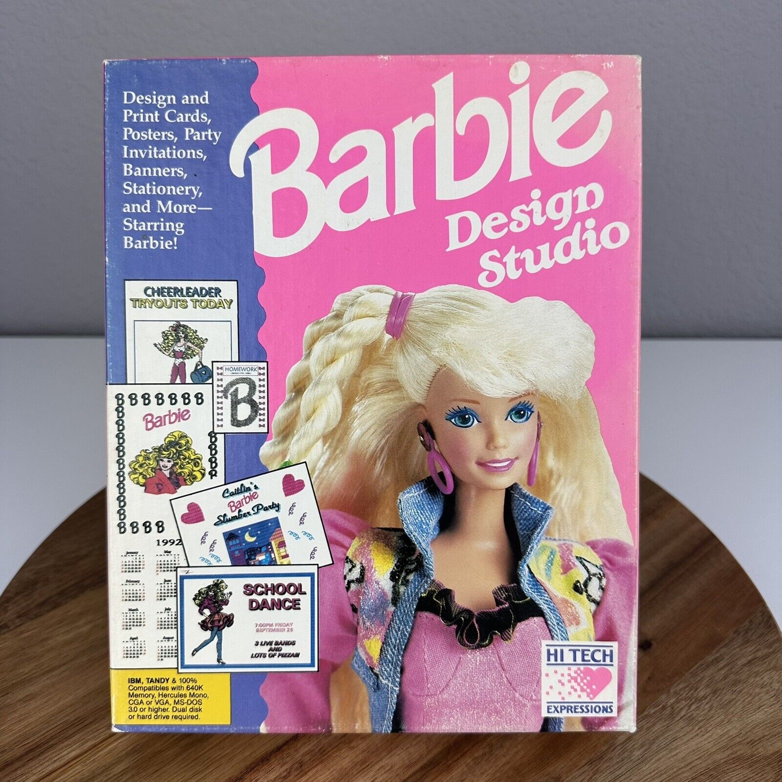 VTG Barbie Design Studio IBM/Tandy 1991 Hi-Tech Postcards Party Invitations GIFT