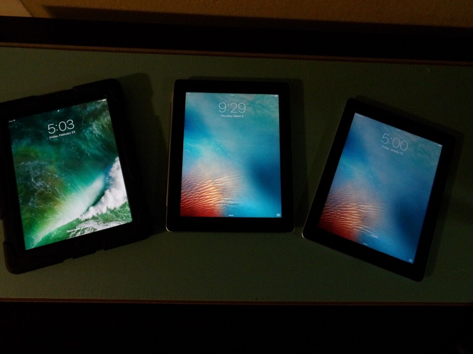 LOT of THREE Apple iPads -- 3 models -- nice condition. Sale is for ALL 3