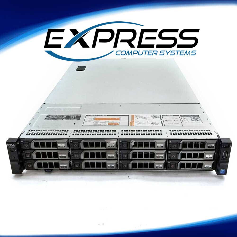 Dell PowerEdge R730XD (12 x 3.5”) 2u Rack Server - 2x HS, PERC Cable, iDRAC Ent