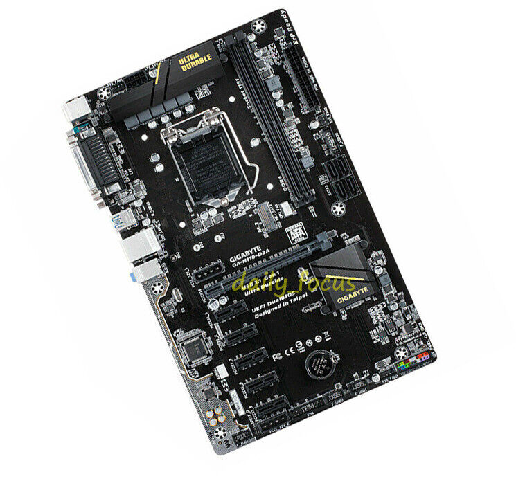 Gigabyte GA-H110-D3A LGA 1151 6*PCI-E MINING Motherboard DDR4 Intel H110 ATX
