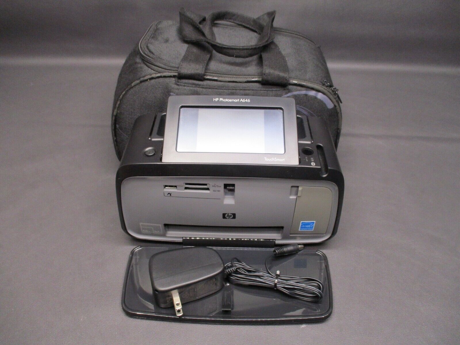 HP Photosmart A646 Compact Photo Printer W/ Case - For Parts, Untested