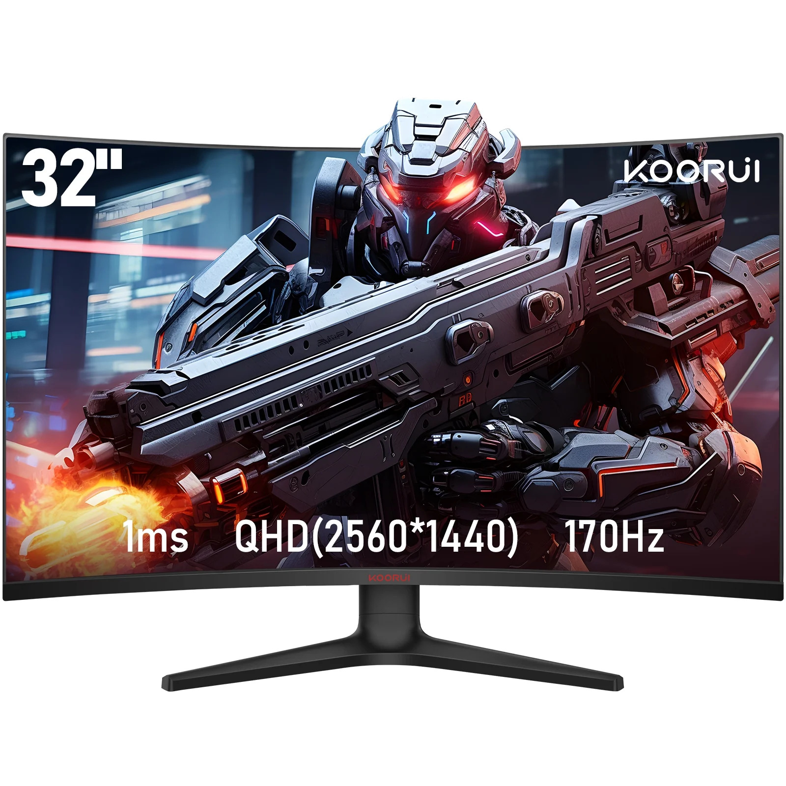 32 Inch Gaming Monitor, 170Hz 1Ms 2K 1440P PC Desktop Computer Monitors for Gami