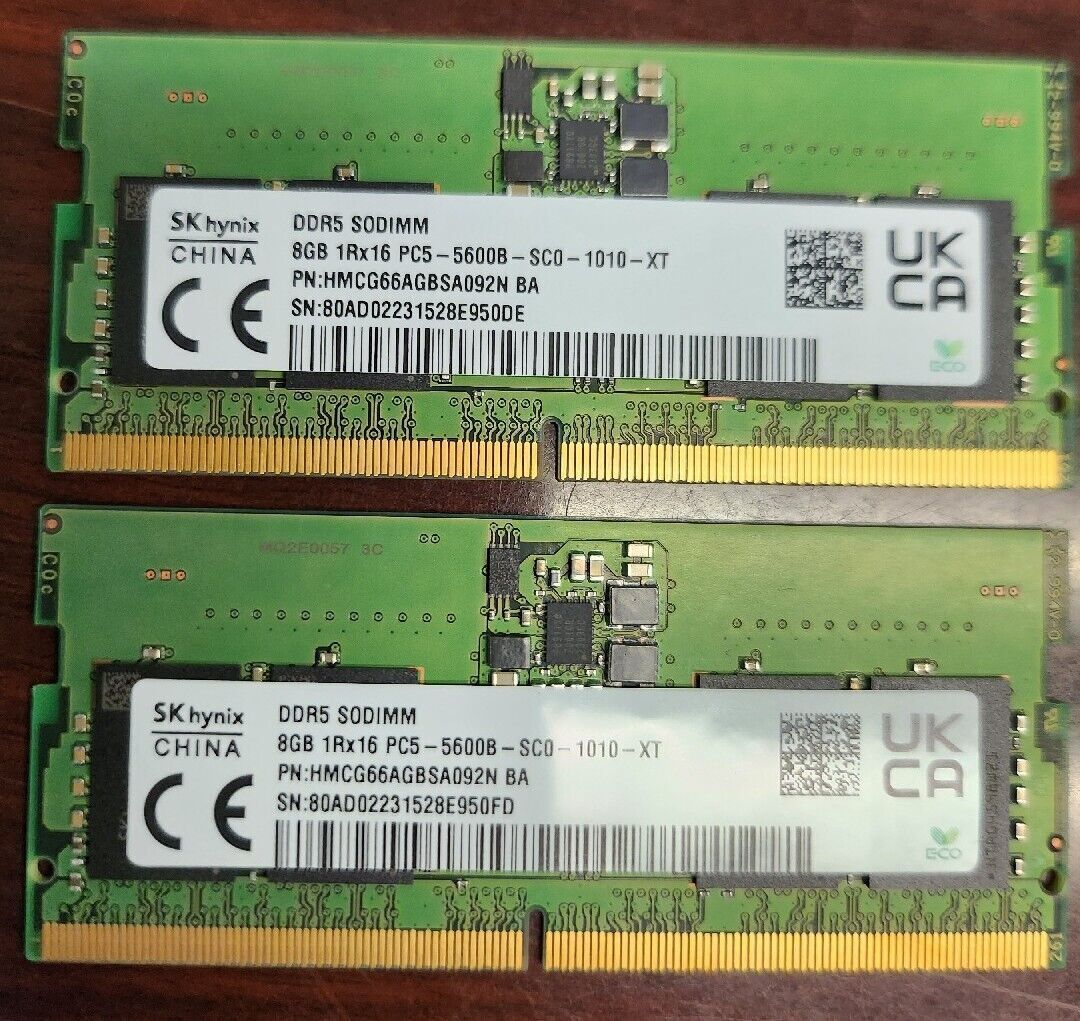 New Samsung 8GB DDR5 5600 MHz Memory RAM mixed brands