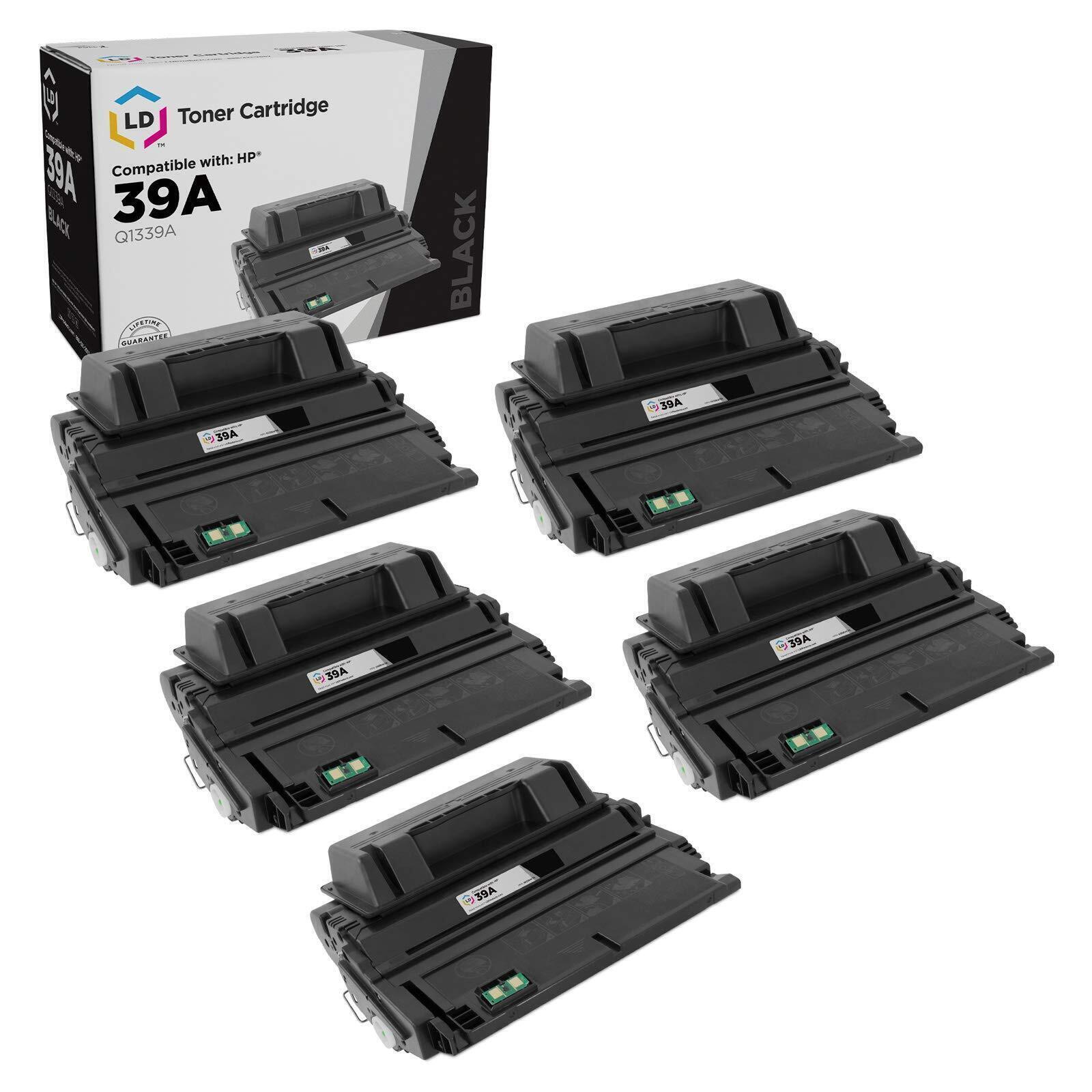 LD Compatible Replacements for HP 39A / Q1339A 5PK Black Toner Cartridges