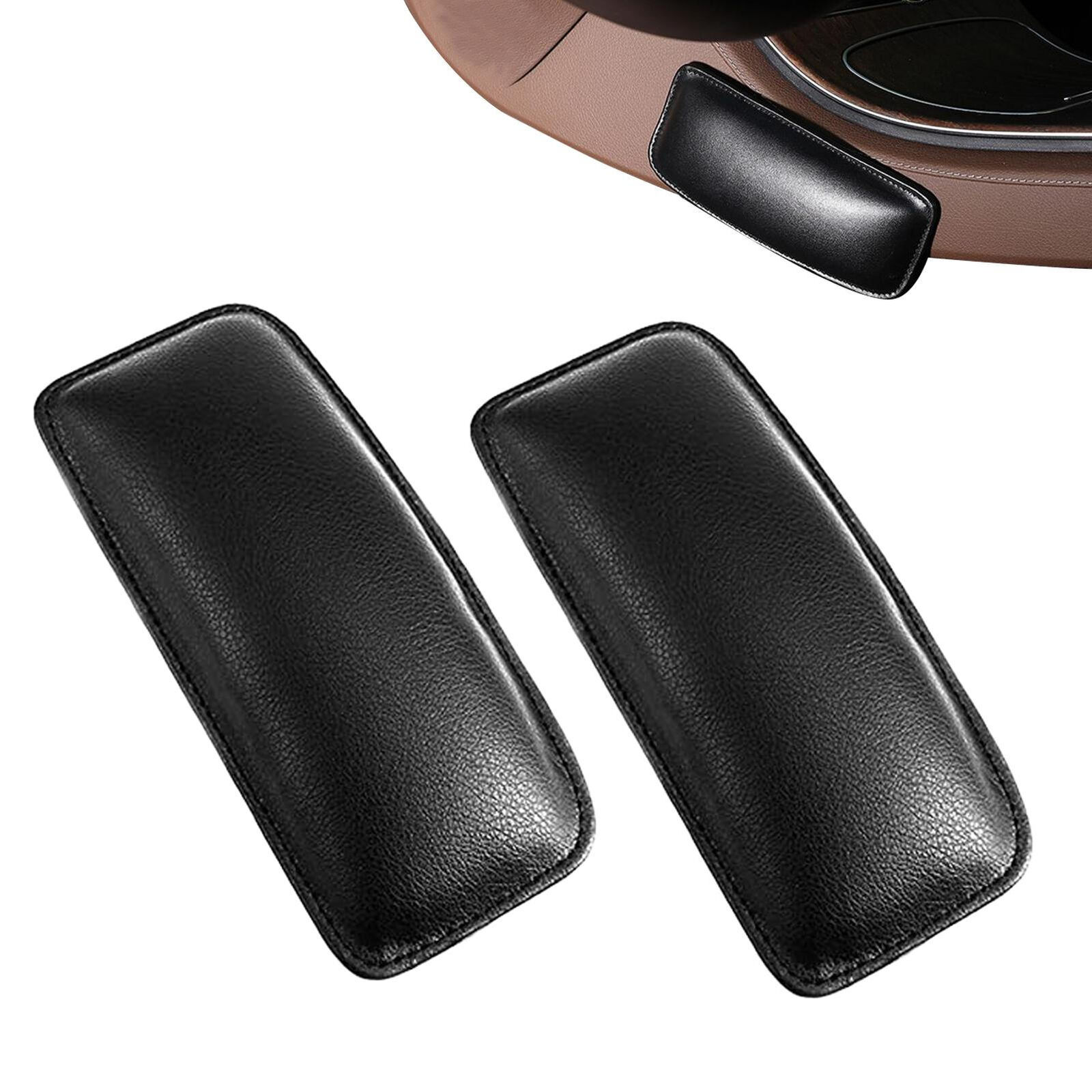 2pcs Car Center Console Knee PU Leather Pads Armrest Protective Cushion Support