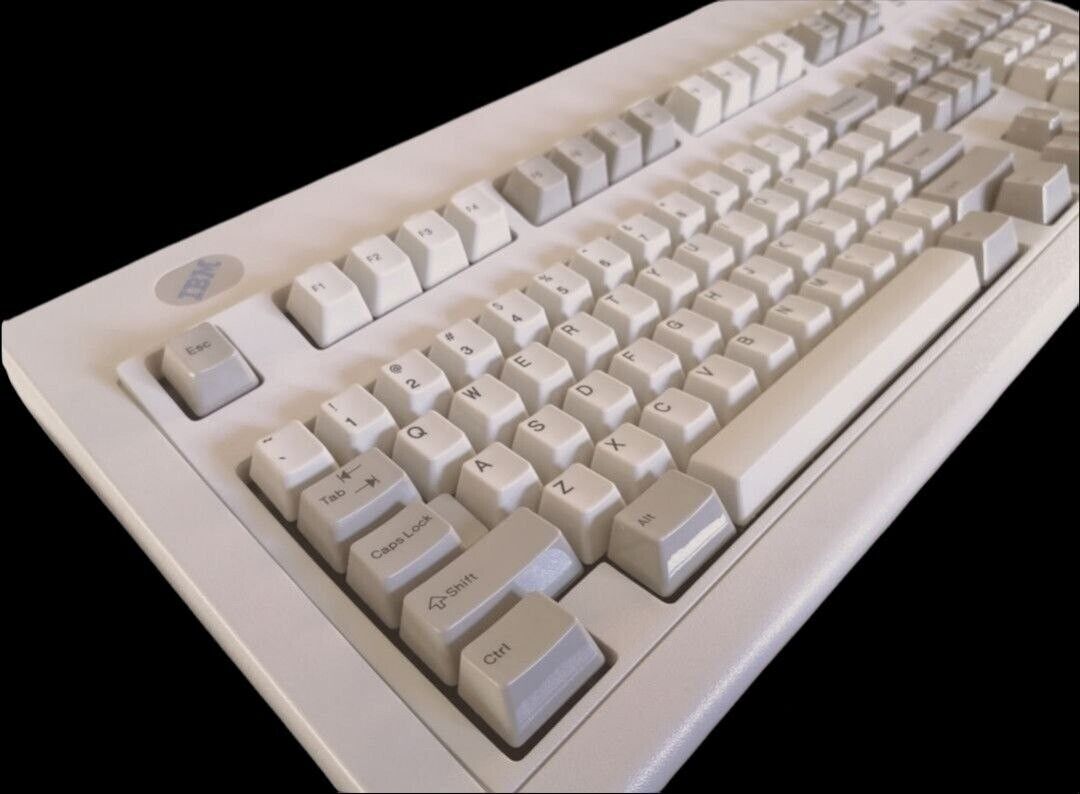 New IBM Model M Keyboard 1996/1997 Wired W/adapter, Original Box, Matching S/N