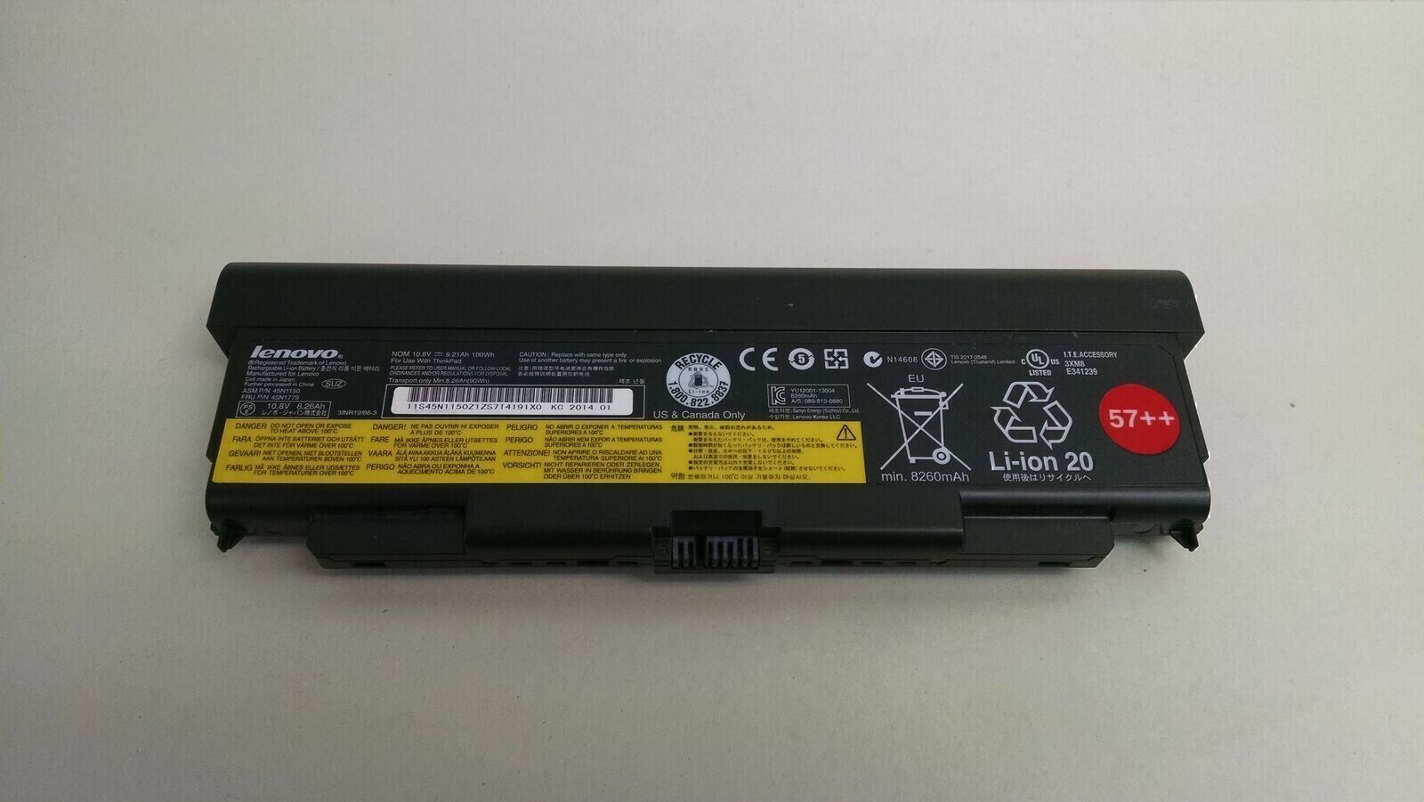 (Lot of 5) Lenovo 45N1779, 45N1153 100Wh Laptop Battery for ThinkPad T440