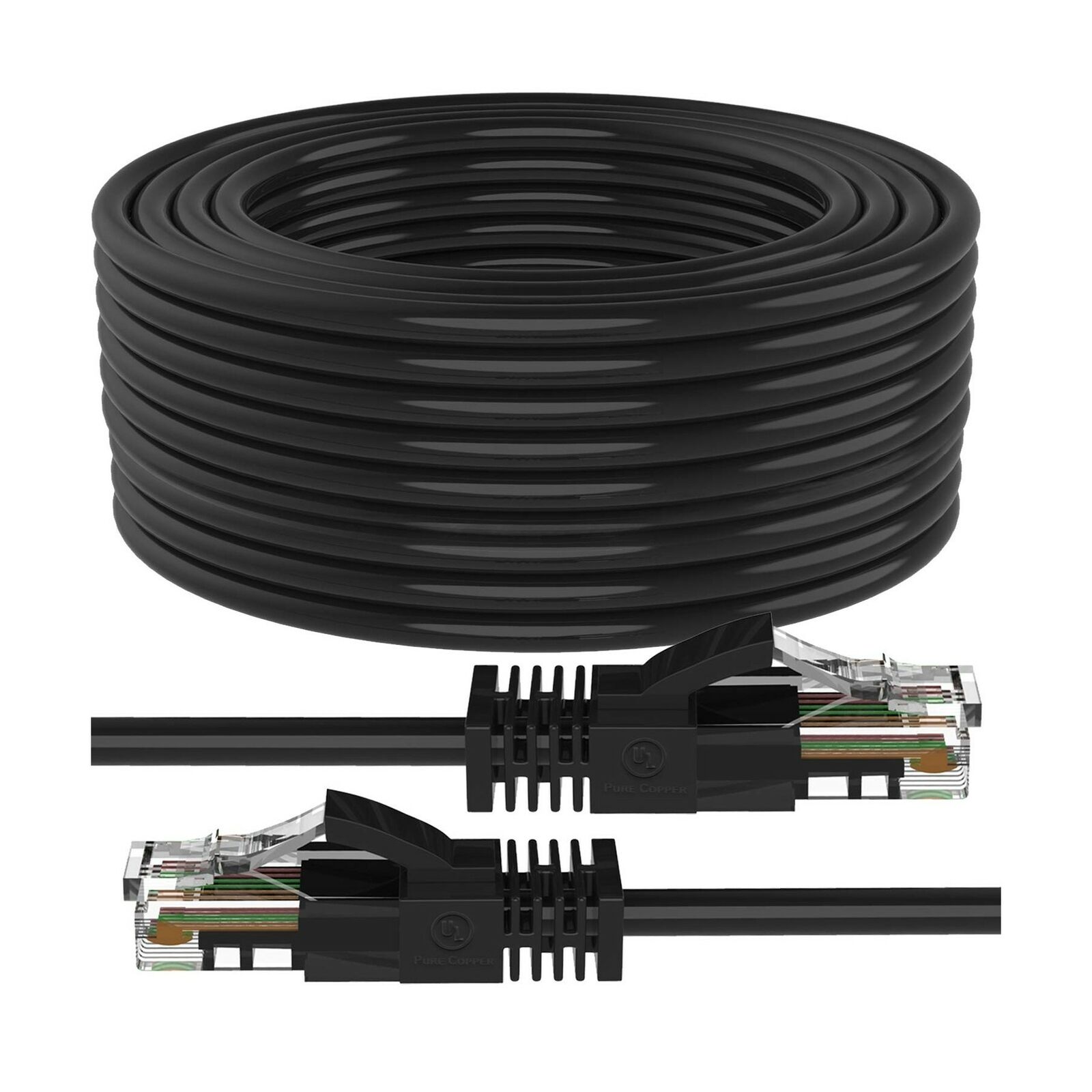 Cat 6 Ethernet Cable, 250 ft (76.2 Meters) Maximm Cat6 Cables Black - Snagles...