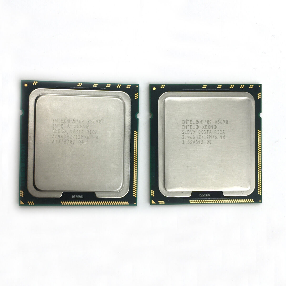 2x Intel Xeon X5690 3.46GHz 12MB 6-Cores 6.40GT/s LGA1366 SLBVX Matching Pair