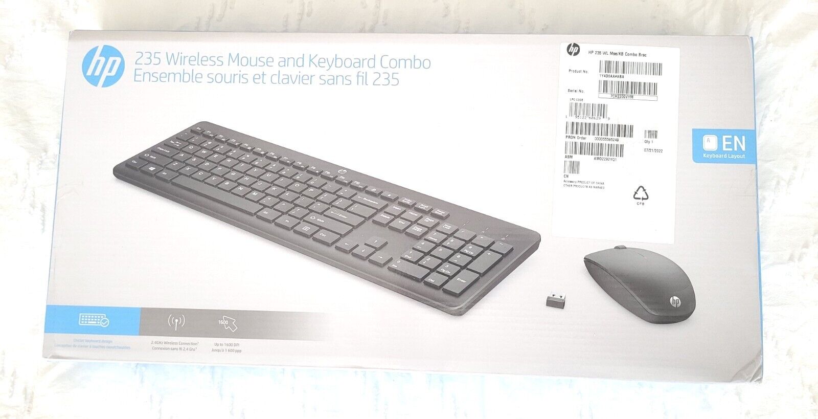Hewlett Packard 1Y4D0AA#ABA Hp 235 Wl Mouse And Kb Combo Wireless