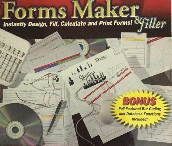 Forms Maker & Filler(PC,2007)New. for W98, ME, W2000 & WindowsXP-RARE-SHIPS N 24