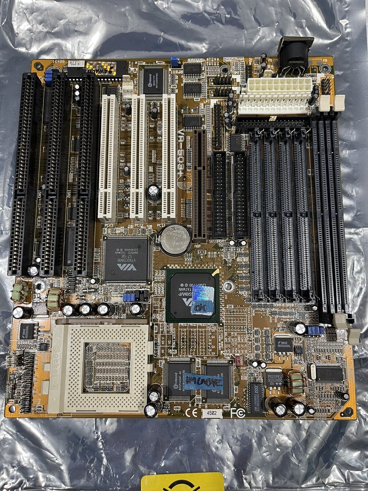 VINTAGE VIA FIC VA-503+ 1.2A Super Socket 7 Intel AMD Cyrix Baby AT Motherboard