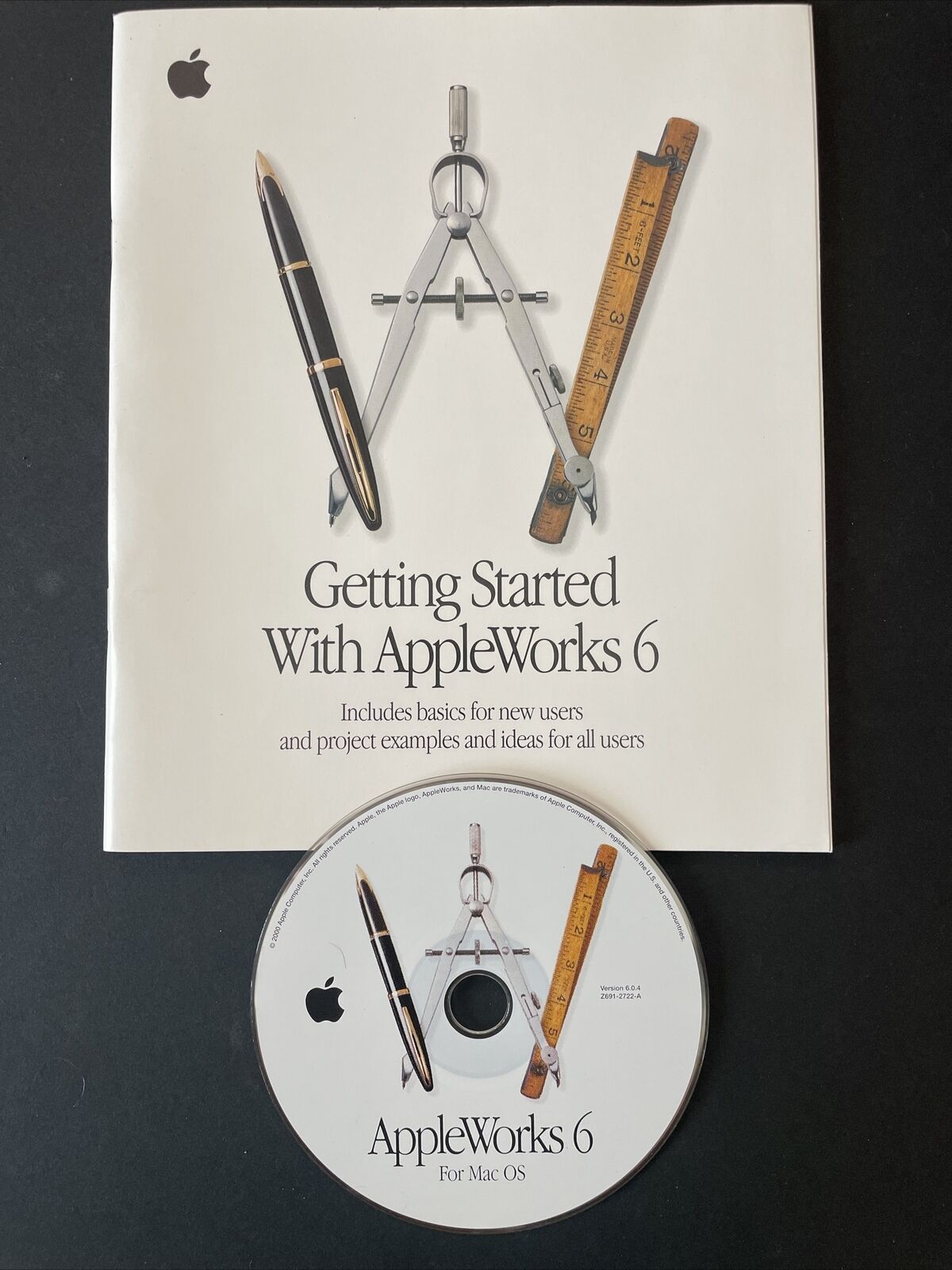 Getting Started with AppleWorks 6 Book & Disk Macintosh OS Apple FAST US SHIP