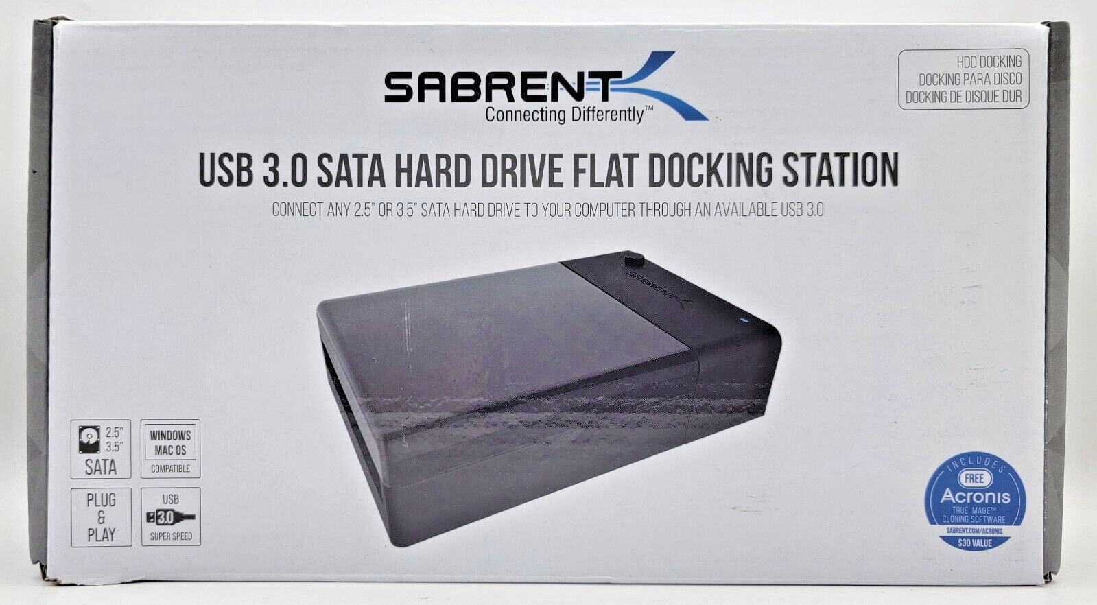 SABRENT USB 3.0 SATA Hard Drive Flat Docking Station EC-DFLT