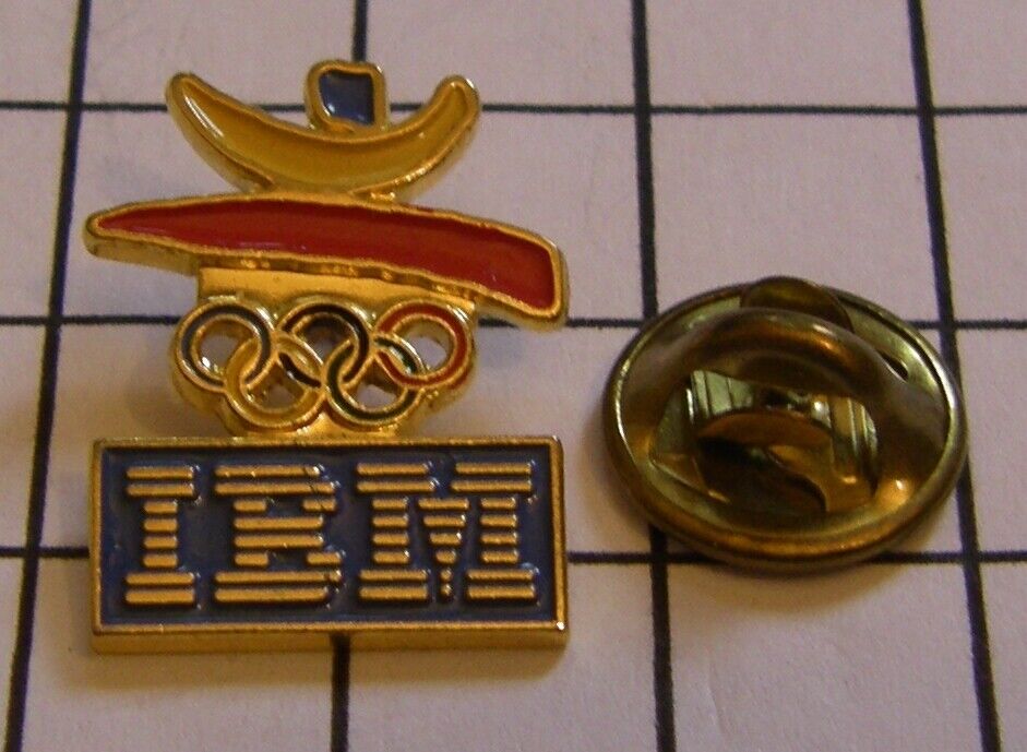 IBM COMPUTER OLYMPICS BARCELONA 92 LOGO Vintage PIN BADGE