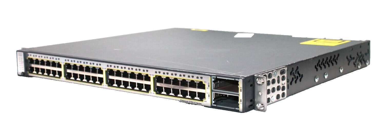 Cisco Catalyst 3750E 48 Port Network Switch WS-C3750E-48TD-S