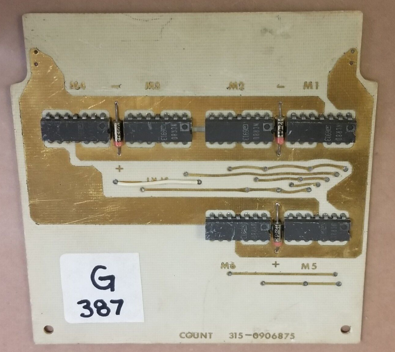 VERY RARE 1968 NCR Century 100 Count Card GOLD PLATED PCB 315-0906875 #G387