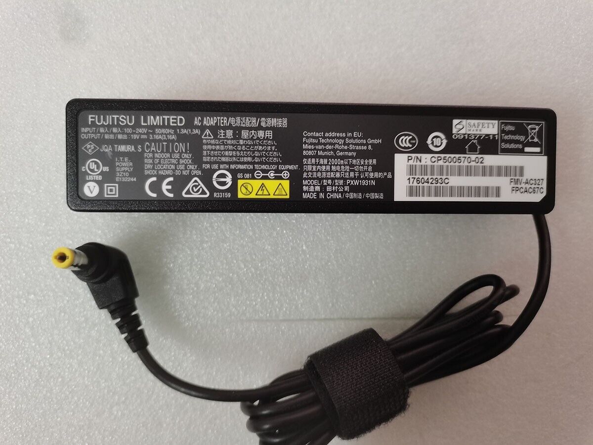 NEW OEM Slim 19V 3.16A 60W PXW1931N For Fujitsu LIMITED Laptop 5.5*2.5mm Charger