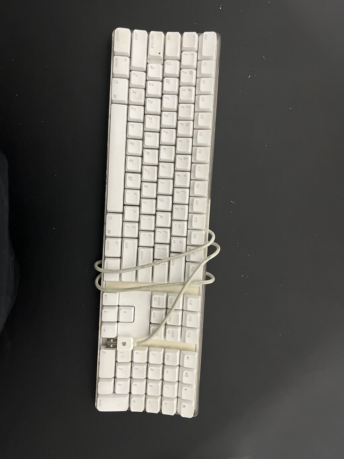 Rare APPLE - Original Wired USB Keyboard - White A1048 - Works Perfectly