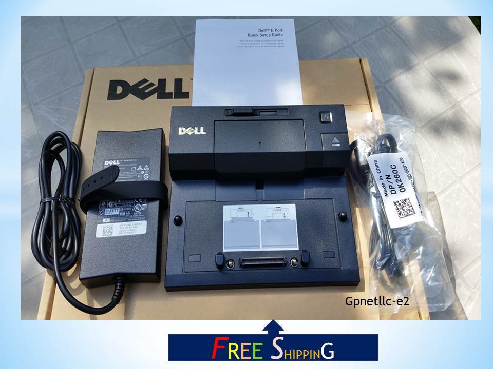 NEW Dell E-Port PR03X with new Dell PA-4E Adapter.