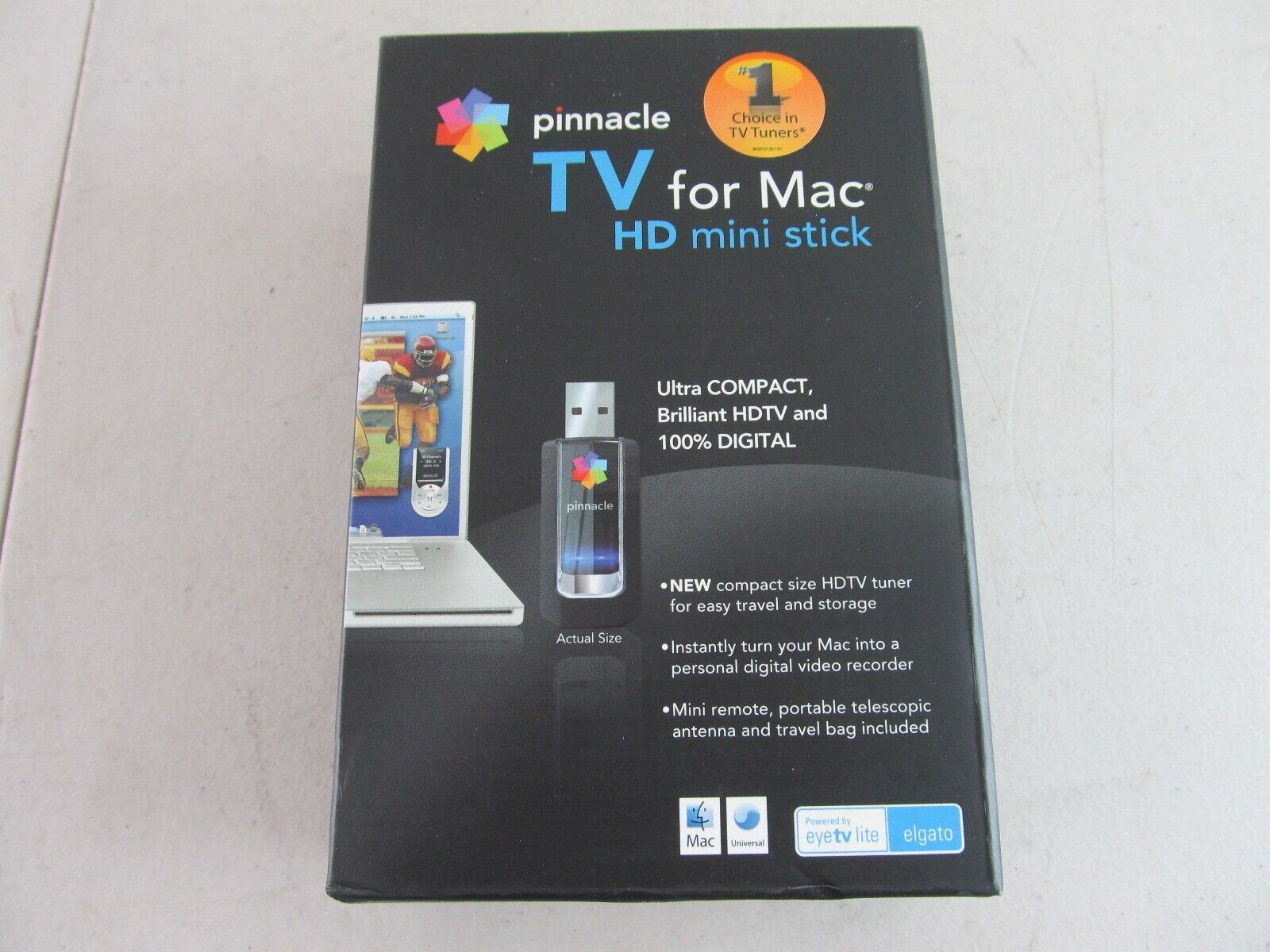 NEW PINNACLE TV for Mac HD Mini Stick WATCH & RECORD DIGITAL HD & SD TV COMPUTER
