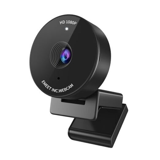 1080P Webcam - USB Webcam with Microphone & 70°FOV w/ Clear 1080P Pixels