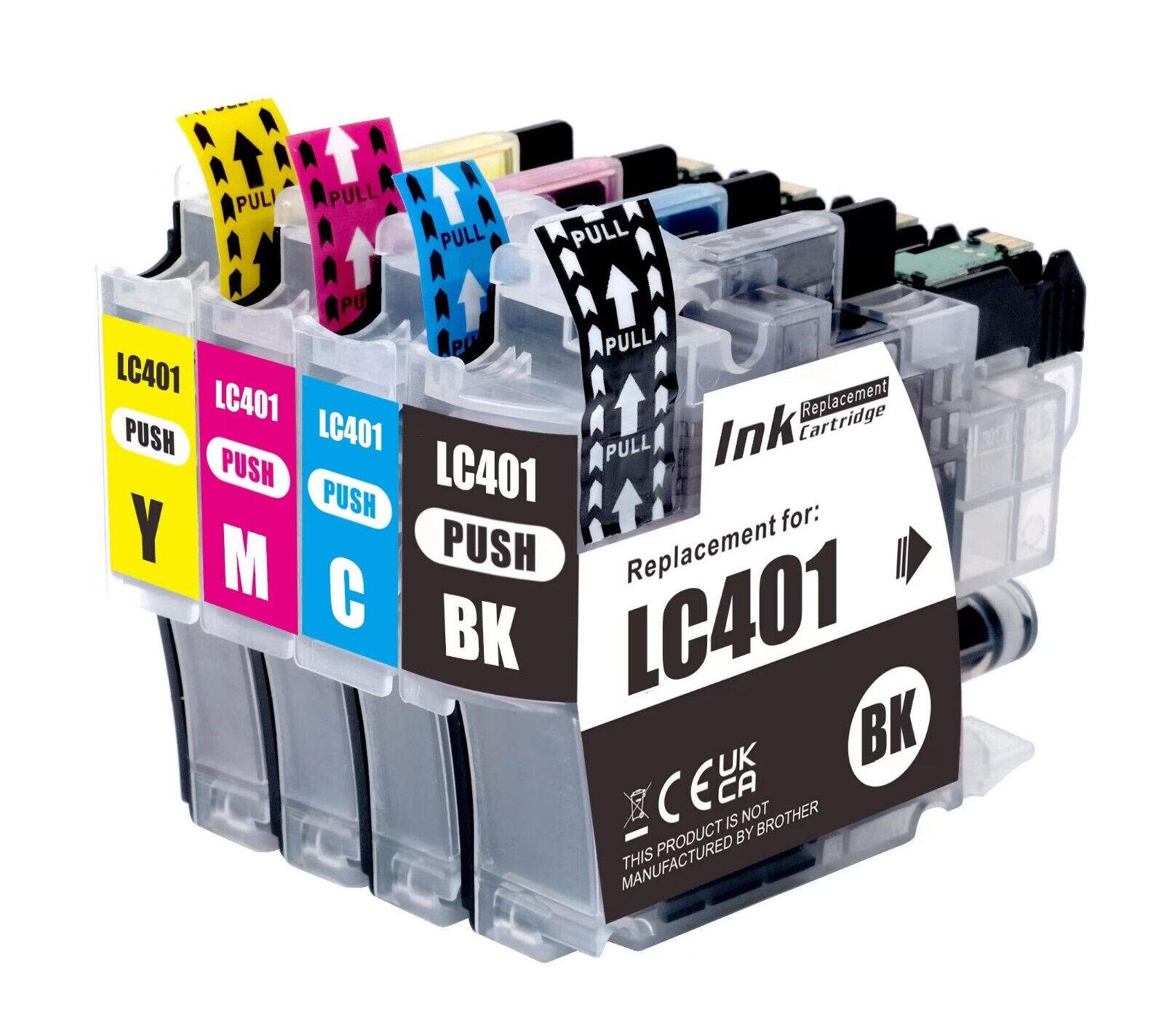 LC401 Printer Ink with chip fits Brother MFC-J1010DW MFC-J1012DW MFC-J1170DW