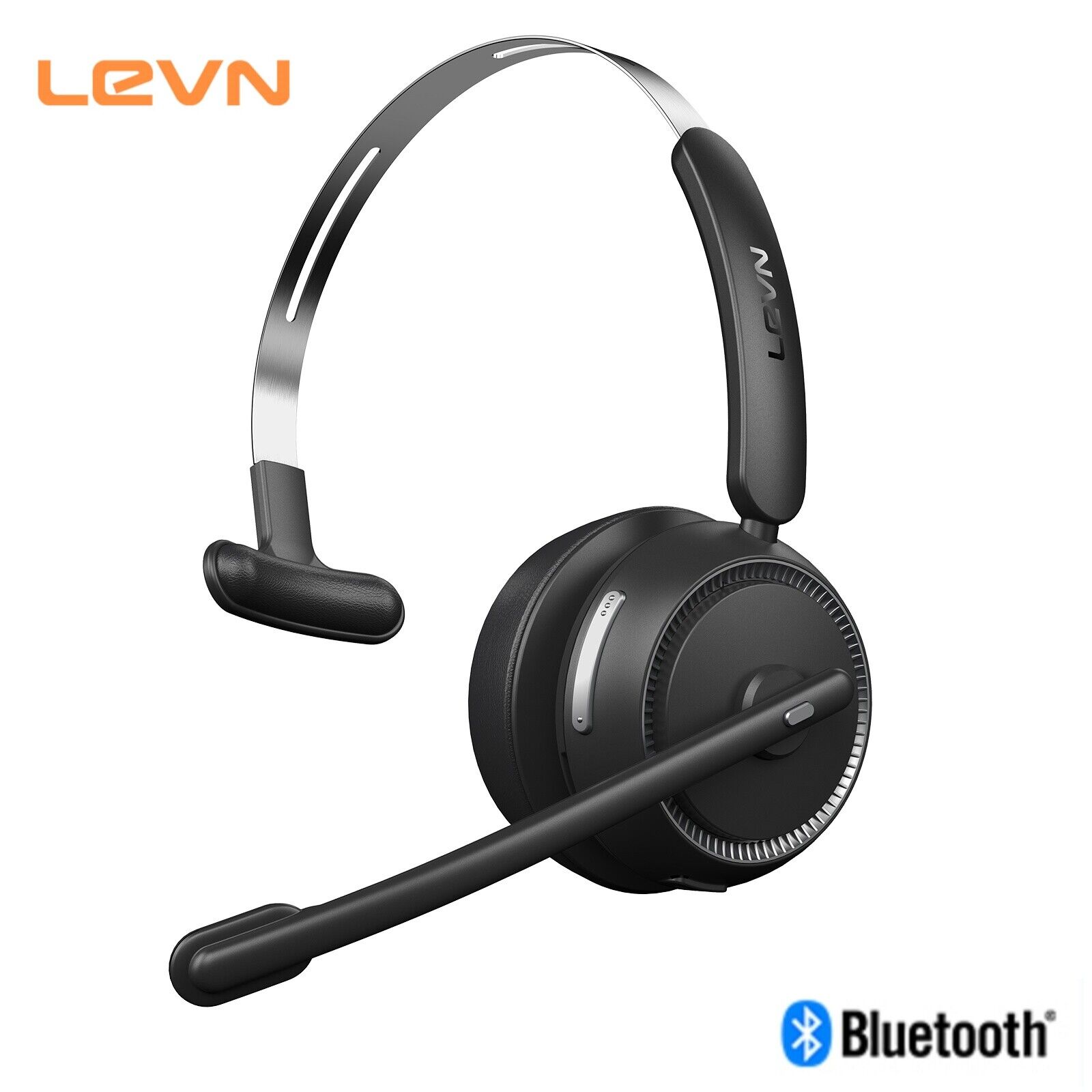 LEVN Bluetooth 5.2 Wireless Headset + Noise Cancelling Mic 65 Hrs Working Time