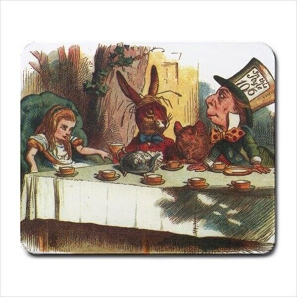 Mad Hatter Tea Party Alice In Wonderland Color Art Mouse Pad Mat Mousepad New