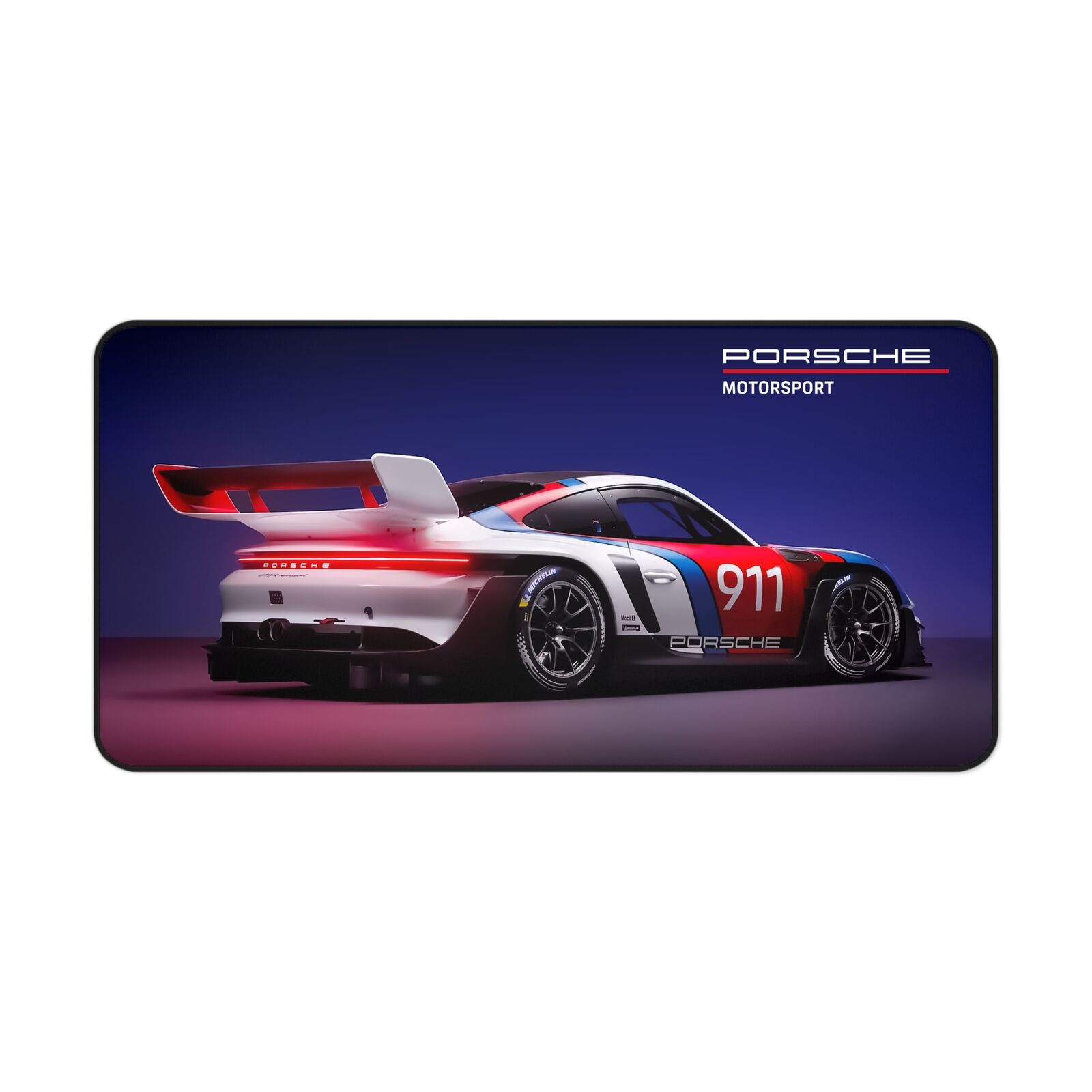 Porsche 911 GT3 R Rennsport Racecar - Premium Stitched Edges Desk Mat Mouse Pad