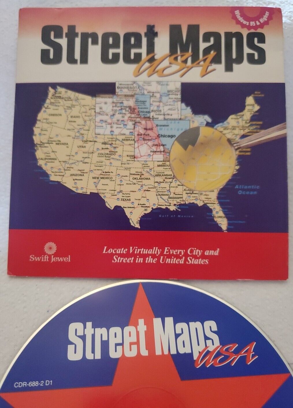 Street Maps USA (Vintage PC CD-ROM, 1999) Original Sleeve Great Condition 