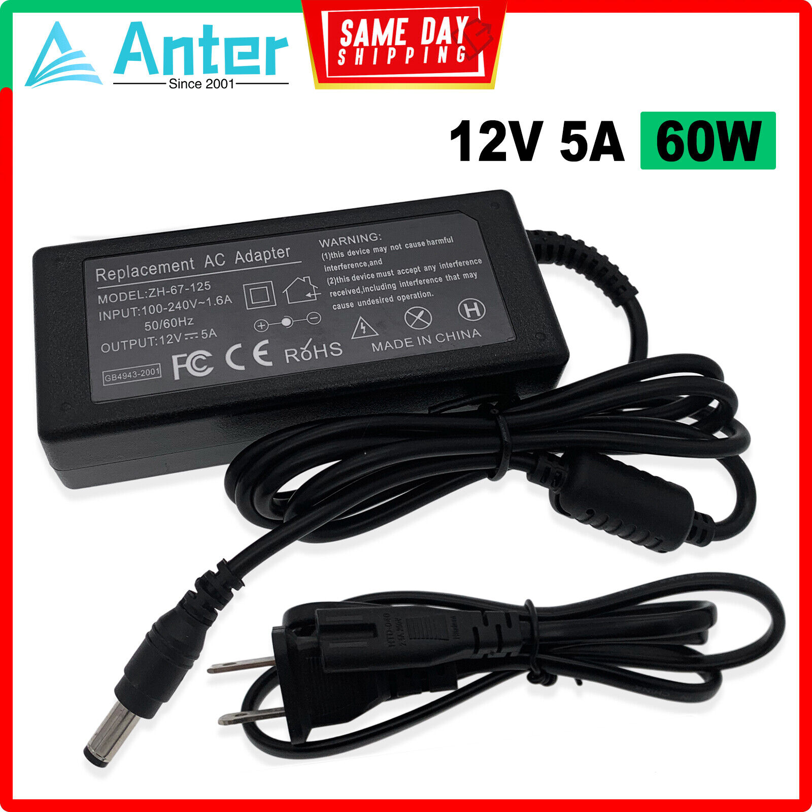 AC/DC Adapter for Peloton GEN 1 (1st Generation) Exercise Bike Power Supply Cord