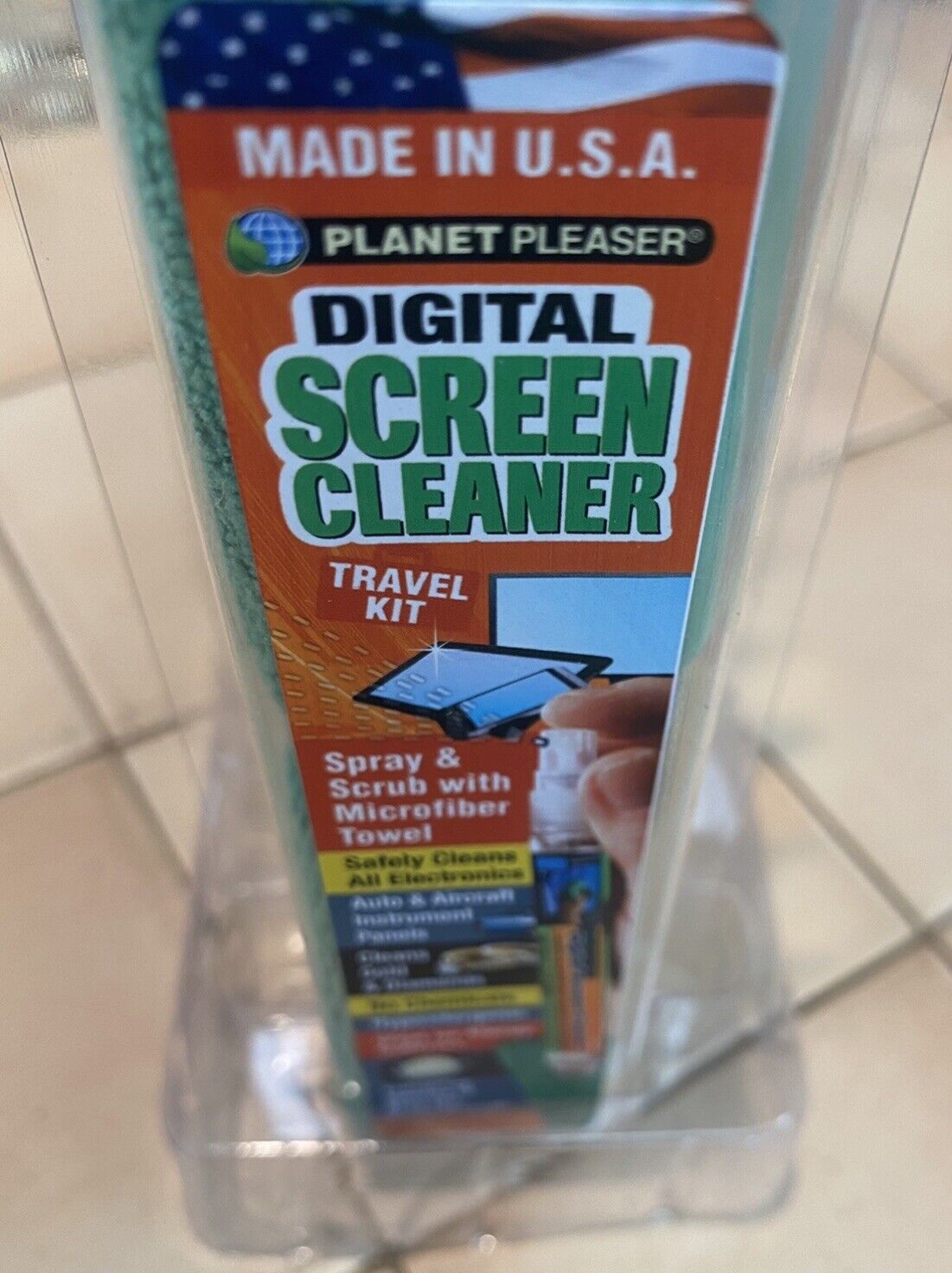 One Box of 6 Planet Pleaser Digital Screen Cleaner Travel Kit-12ml. Made In USA