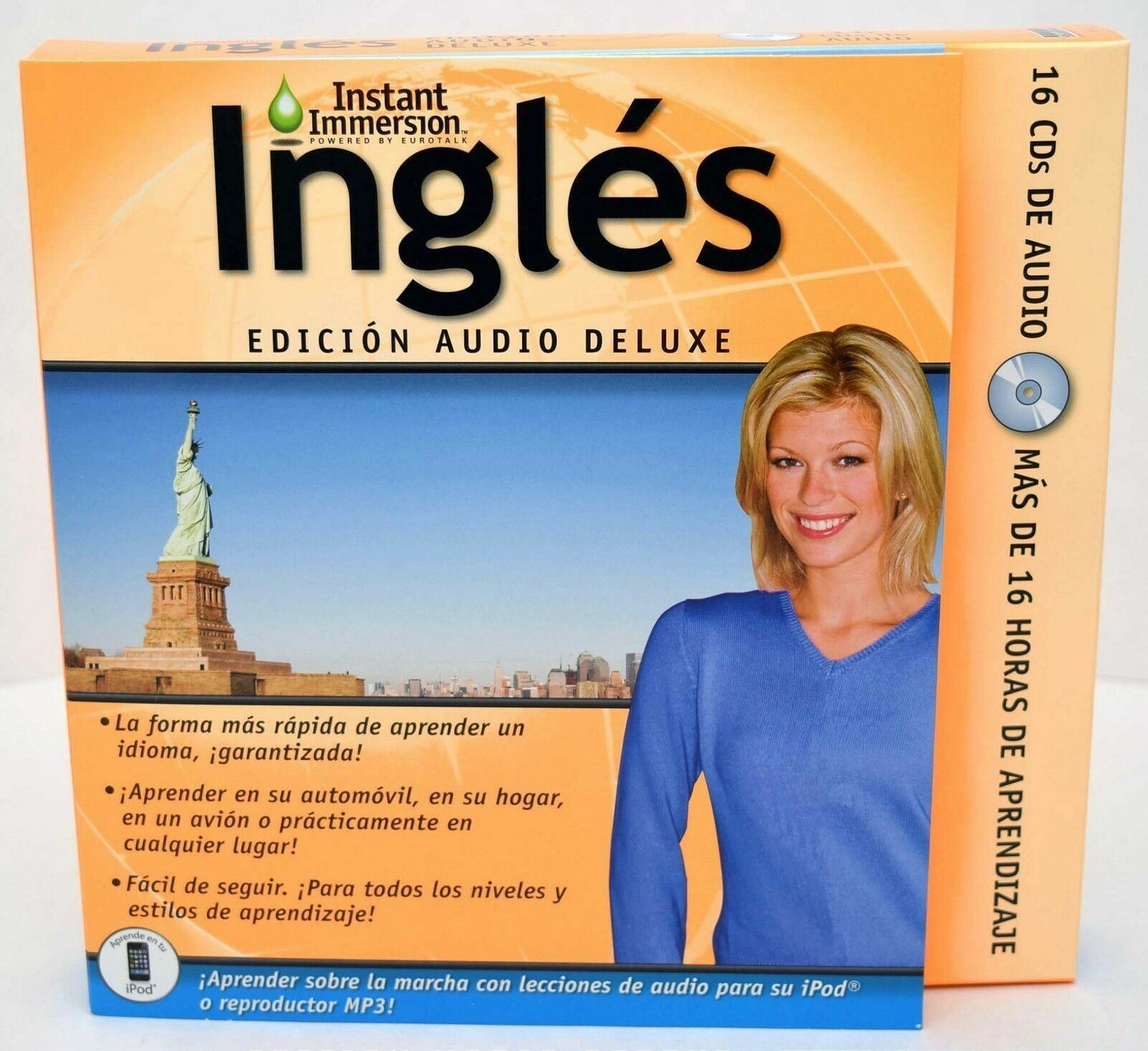 NEW Instant Immersion English Deluxe Edition Audio 16-CD-Rom Ingles Edition v2.0