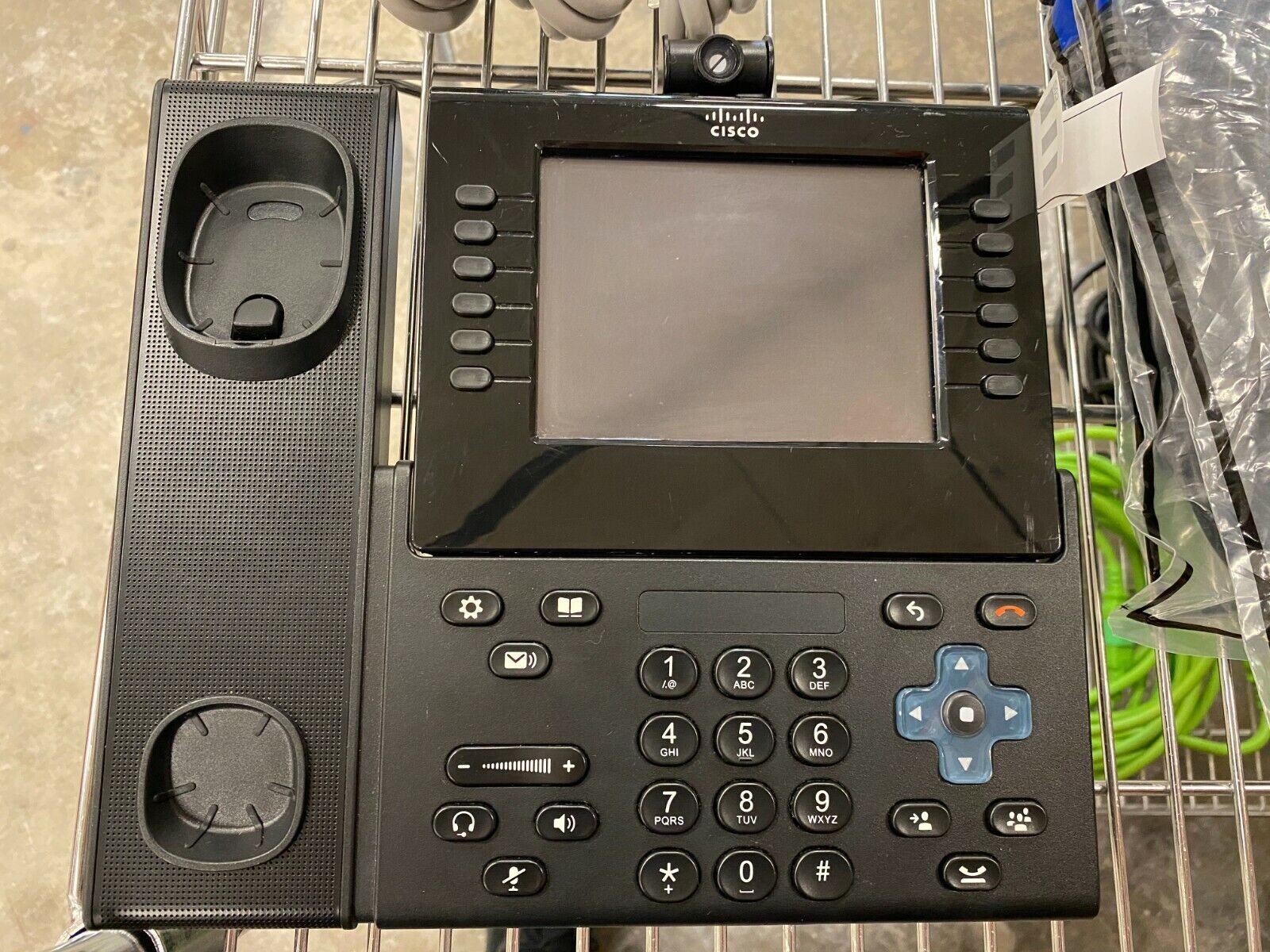 Cisco CP-9971-C-K9 Phone Charcoal w/ Handset, Foot-Stand and Camera(CP-CAM-C)