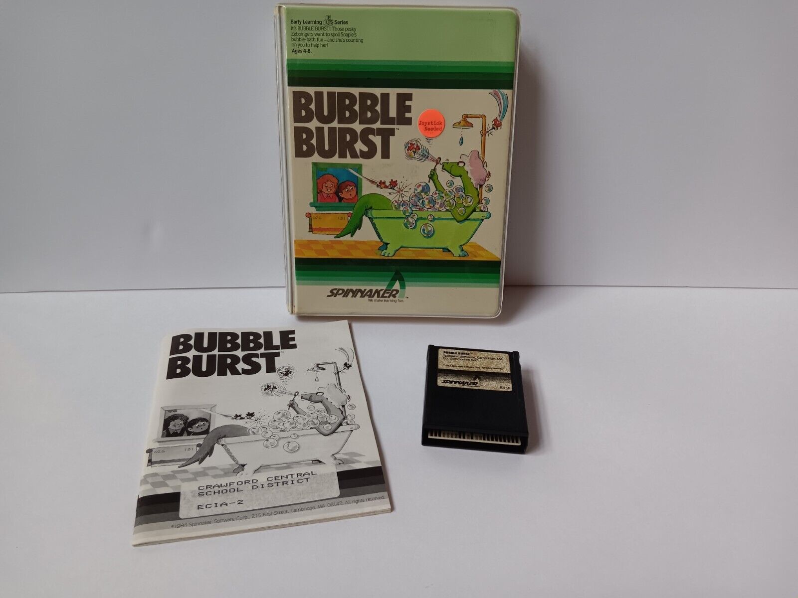 VTG Commodore 64 Bubble Burst Computer Game Cartridge W/Case Tested/Works
