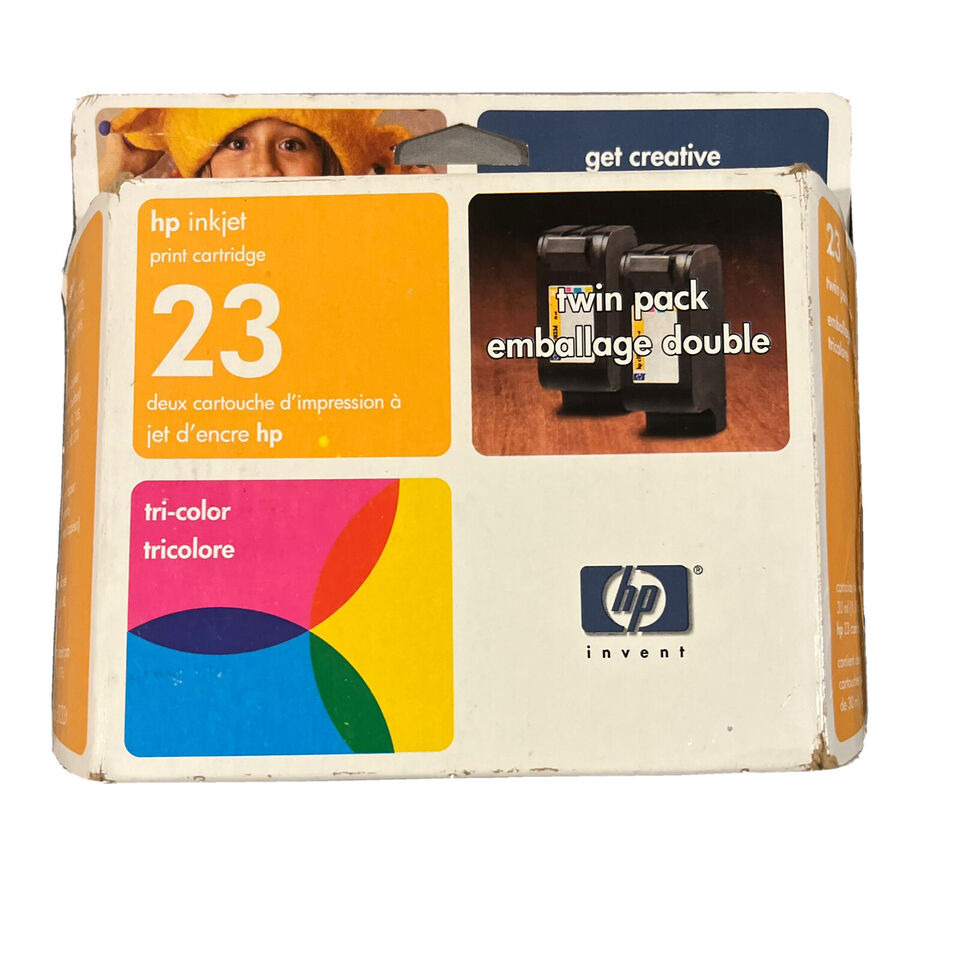 HP Inkjet 23 C1823T Tri-color Twin Pack Ink Expired JUL 2005