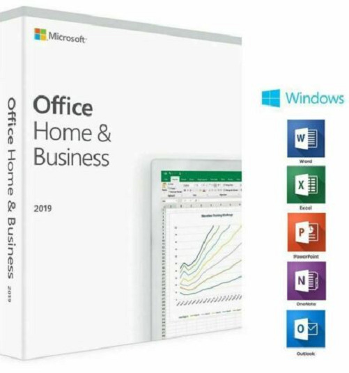 Microsoft Office 2019 Home and Business 1PC Lifetime Package DVD for windows