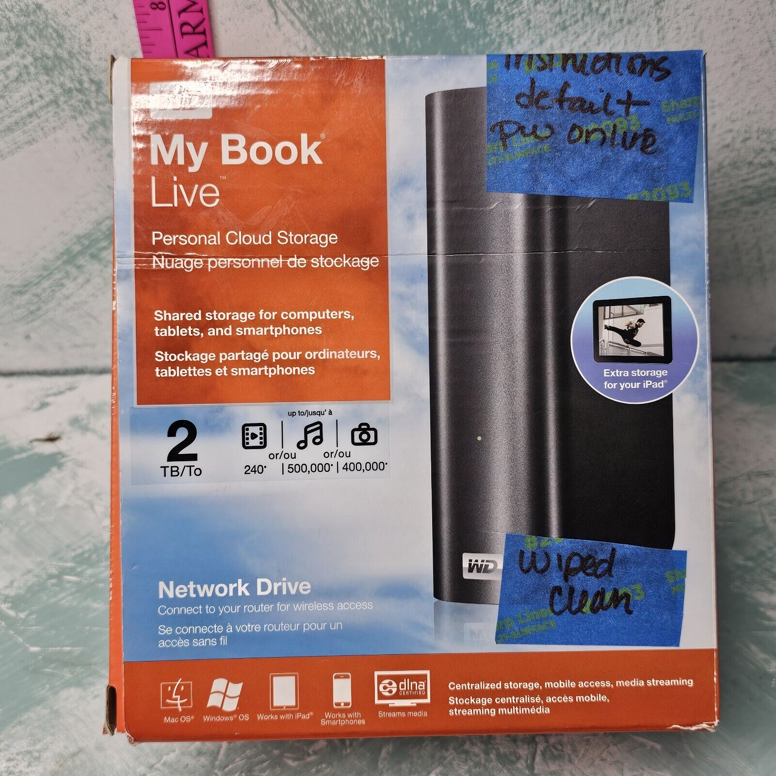 Western Digital My Book Live Personal Cloud Storage Network Drive 2 TB NIB - NEW
