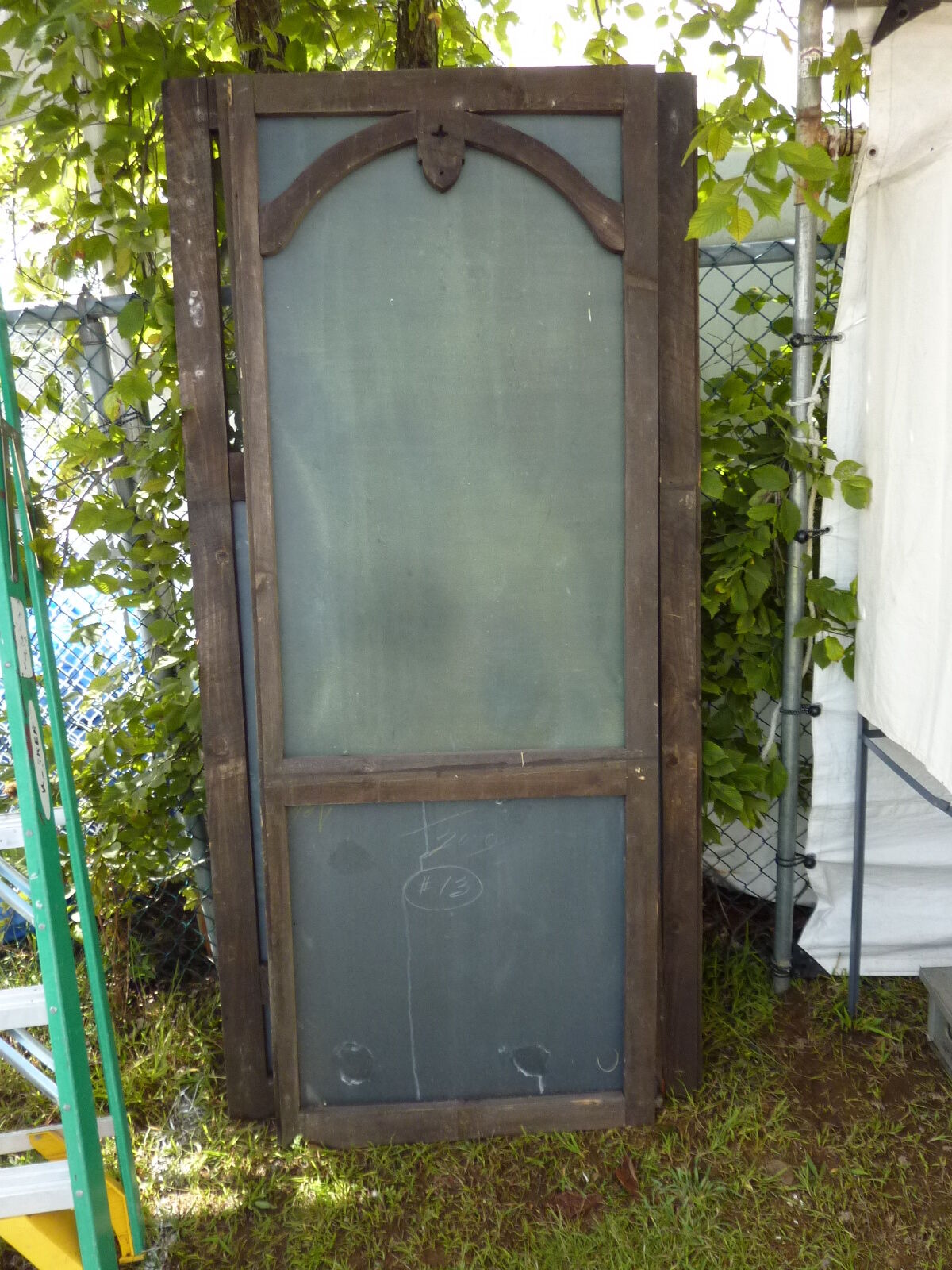 early 20th cent schoolhouse SLATE chalkboard FRAMED VICTORIAN porch screen 84x31