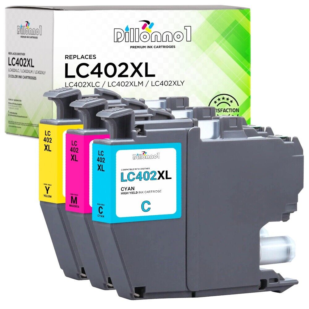 3PK For Brother LC402XL Ink Cartridge 1ea CMY MFC-J5340DW J6540DW Ink Cartridge