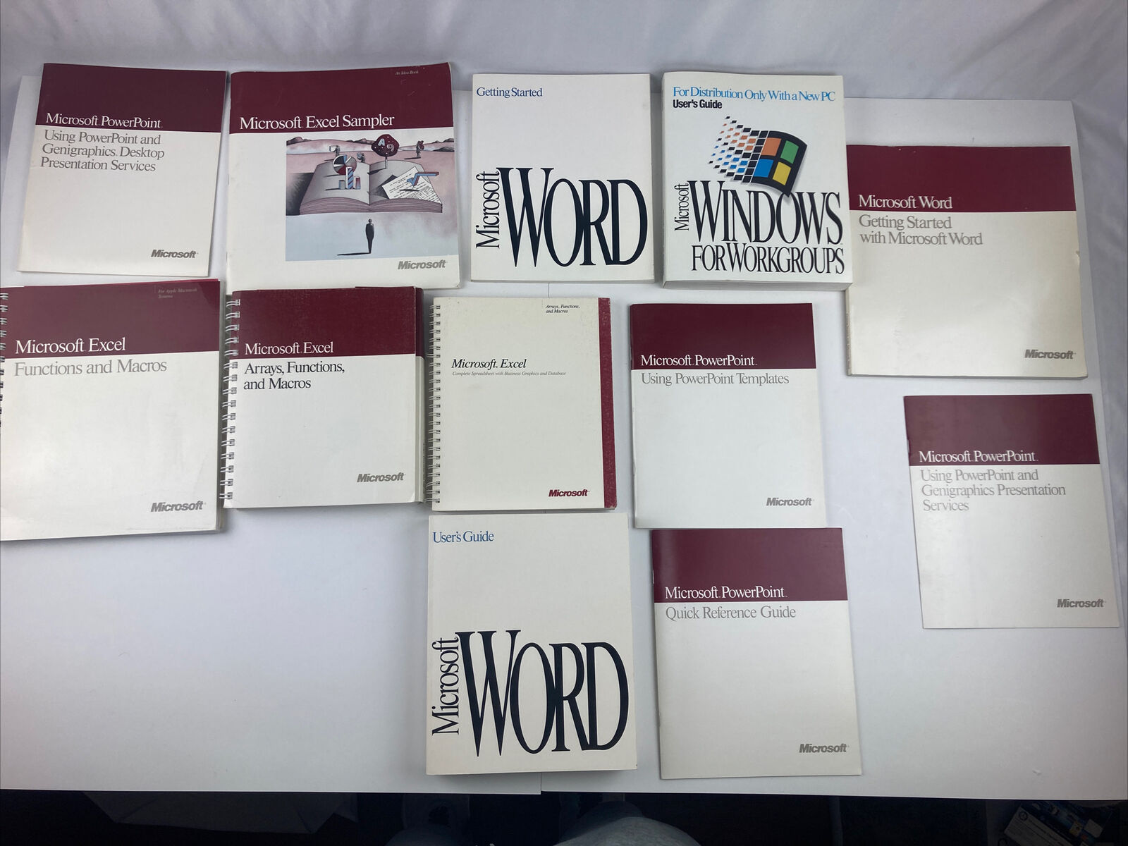 Vtg Lot Of 11 Microsoft Manuals Language Errors User Guide Reference Tools Books