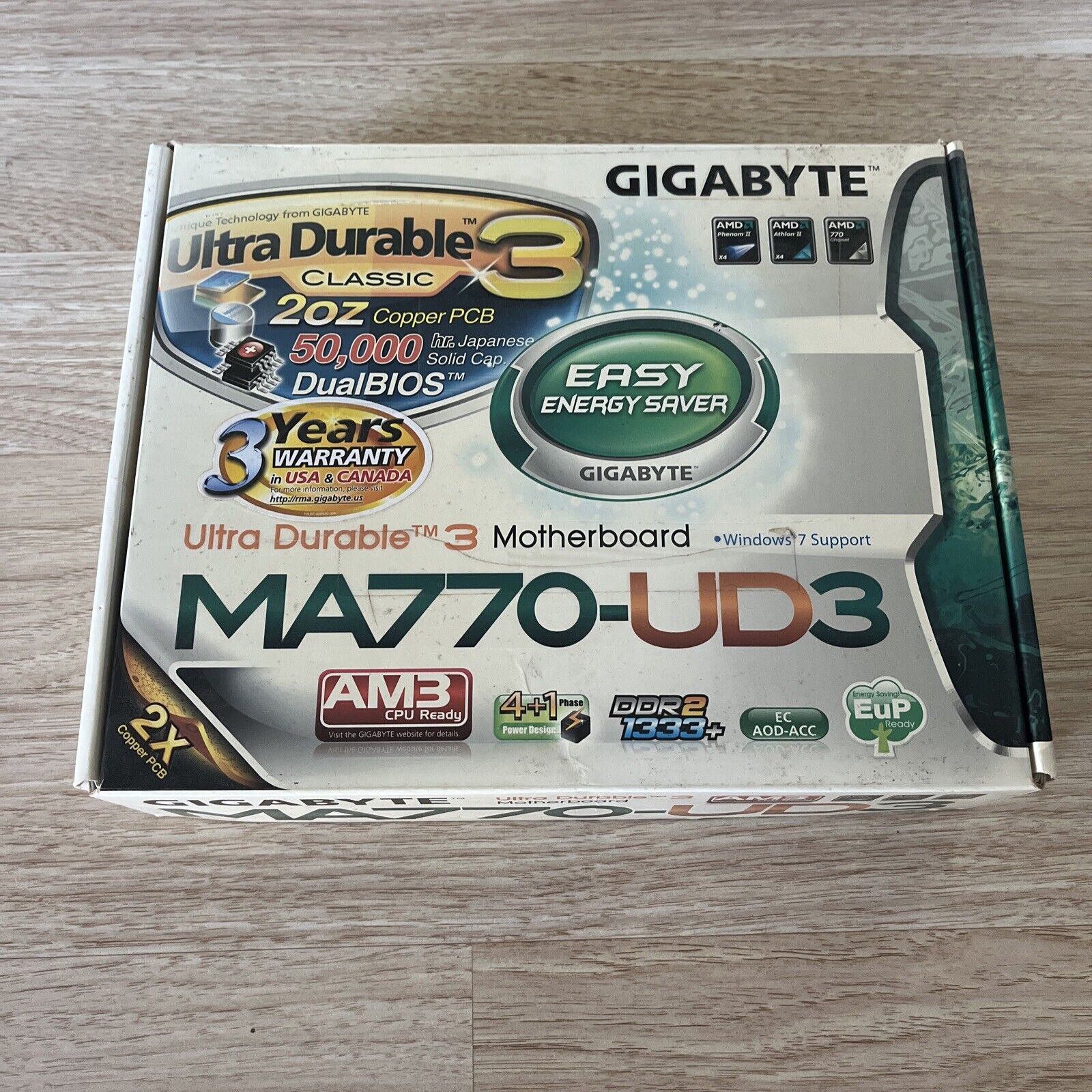 Motherboard Gigabyte GA-MA770-UD3 Ultra Durable3 MA770-UD3 AM3 Dual Bios DDR2+