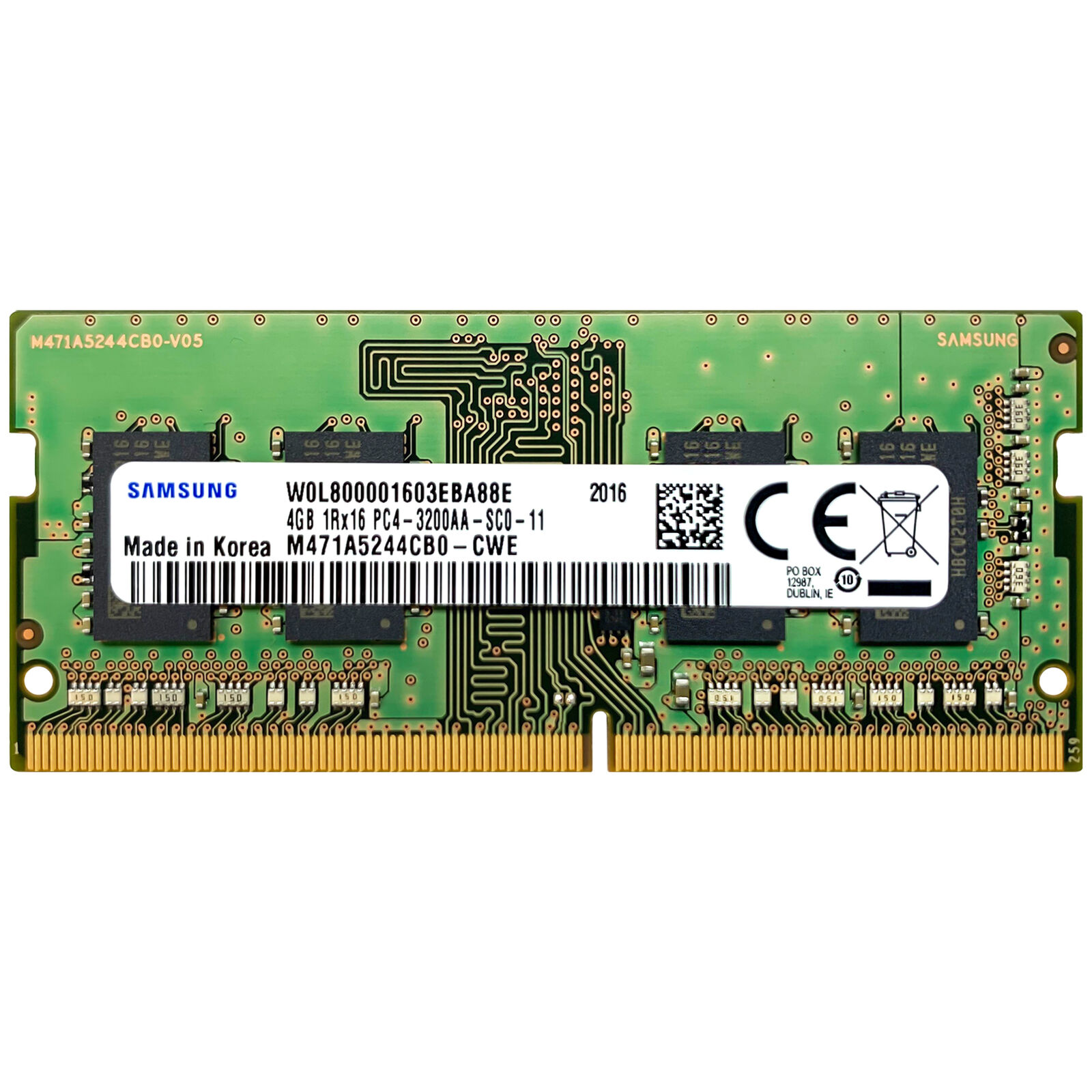 Samsung 4GB DDR4 3200 MHz PC4-25600 SODIMM Laptop Memory RAM (M471A5244CB0-CWE)