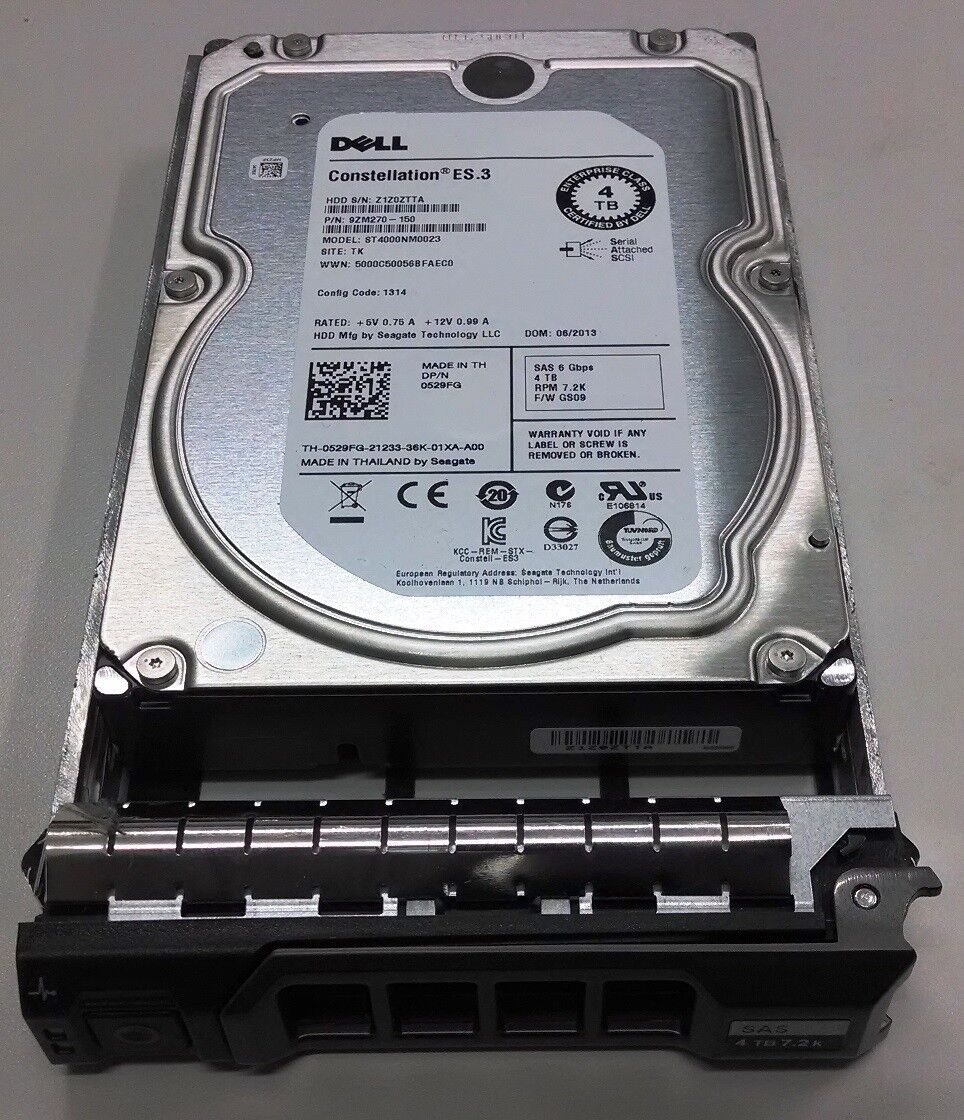 Dell 4TB SAS 3.5in Hard Drive PowerVault MD1200 MD3200 MD3200i MD3600i MD3600f