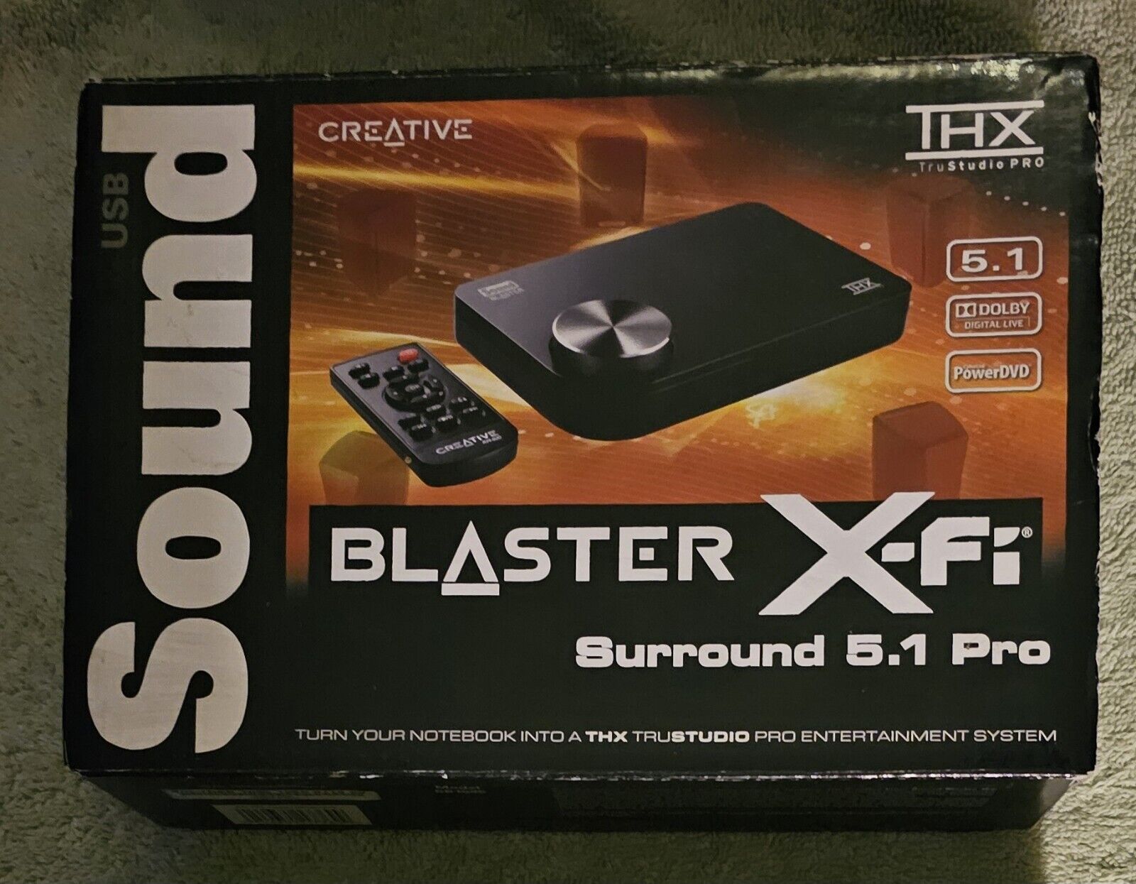 RareCreative Labs Sound Blaster  SB1095  X-Fi Surround 5.1 Pro USB Audio System