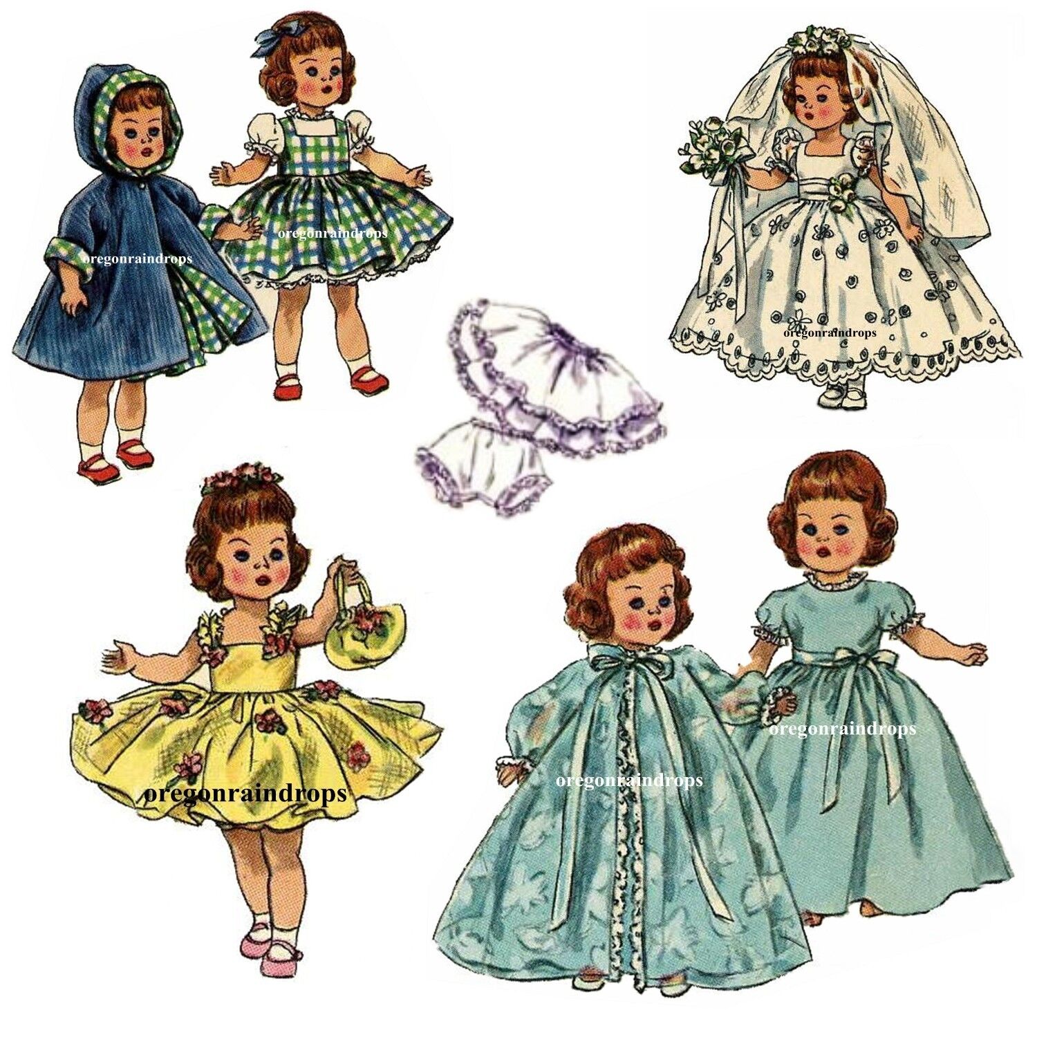 Vintage Doll Clothes Pattern for Ginny Muffie Wendy #7